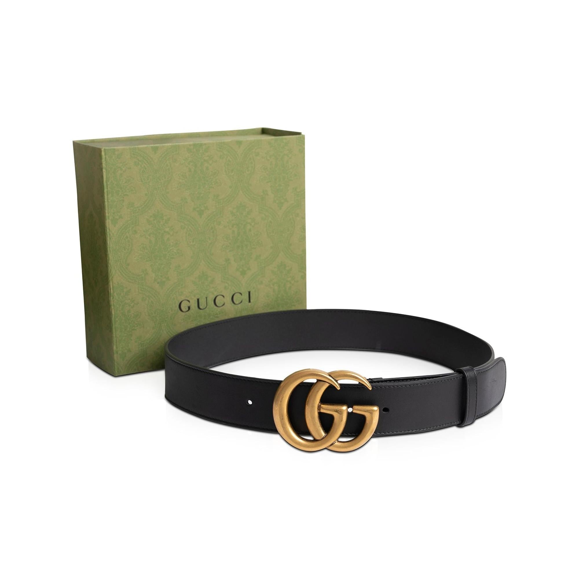 Gucci 2015 Re-Edition Wide Leather Belt w/ Box