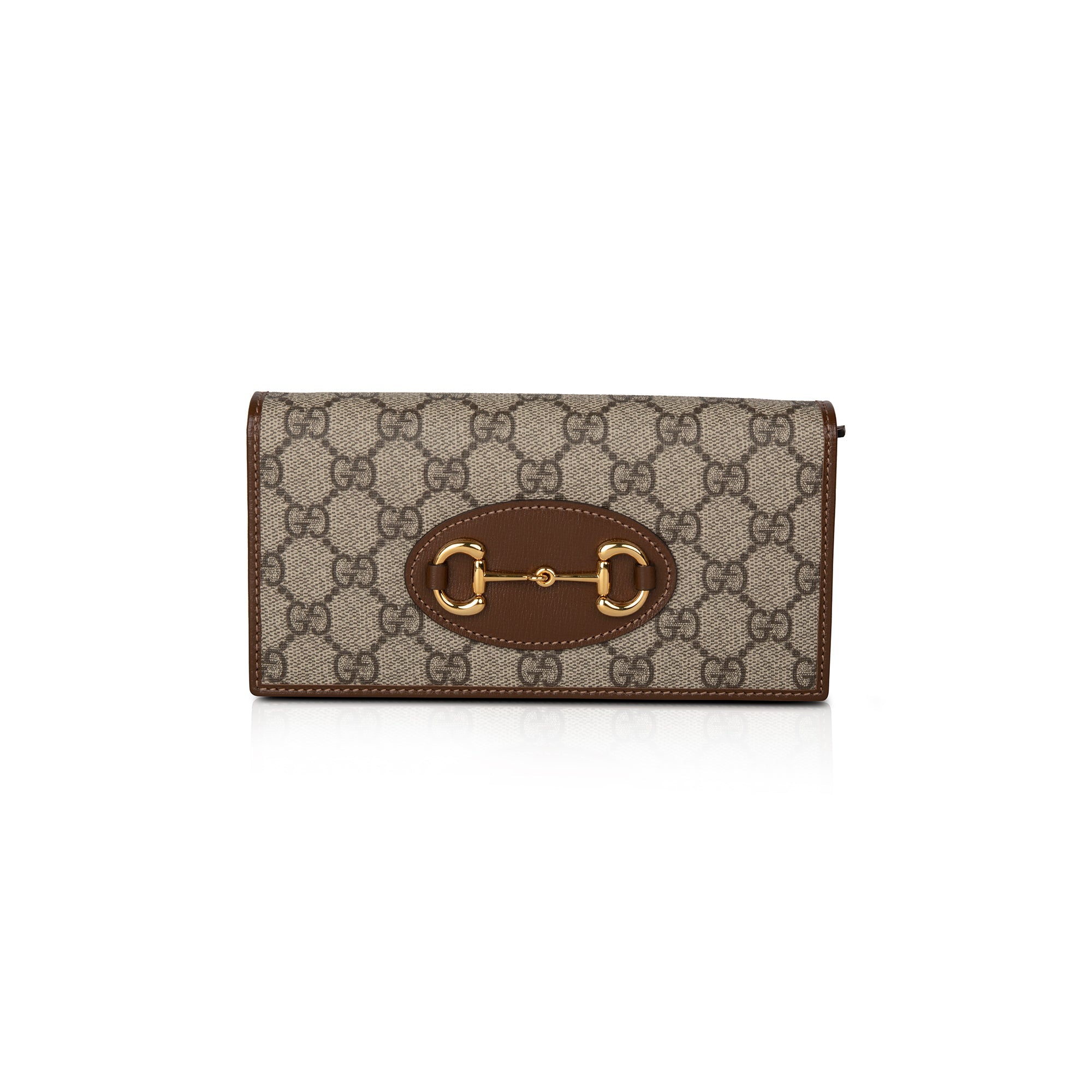Gucci 2022 GG Supreme Horsebit 1955 Wallet on Chain