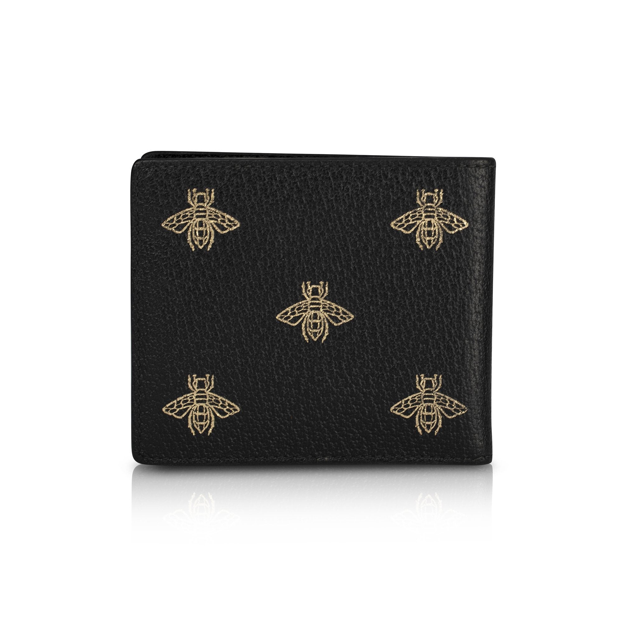Gucci Bee Star Leather Bi-Fold Wallet