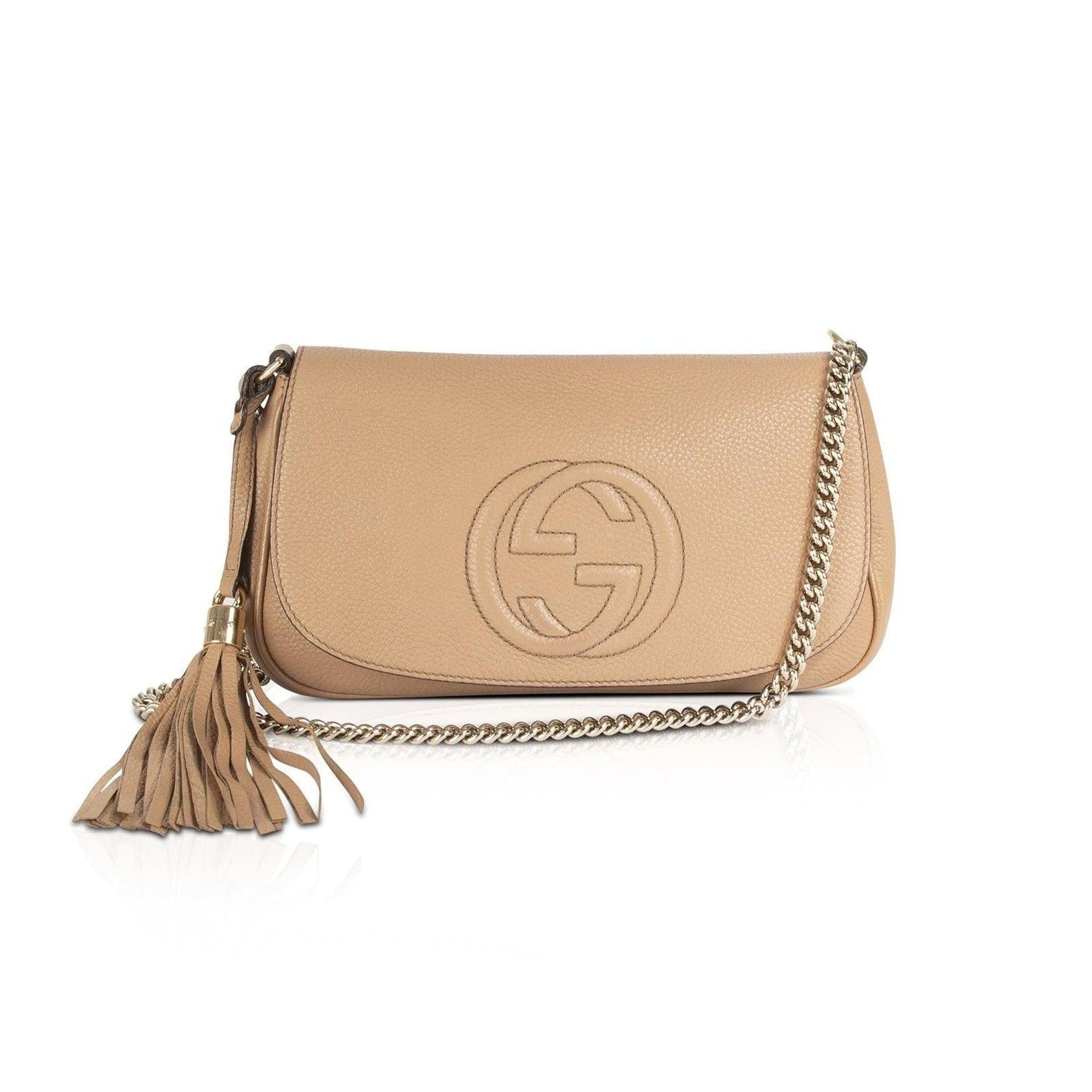 Gucci Beige Soho Chain Crossbody Bag