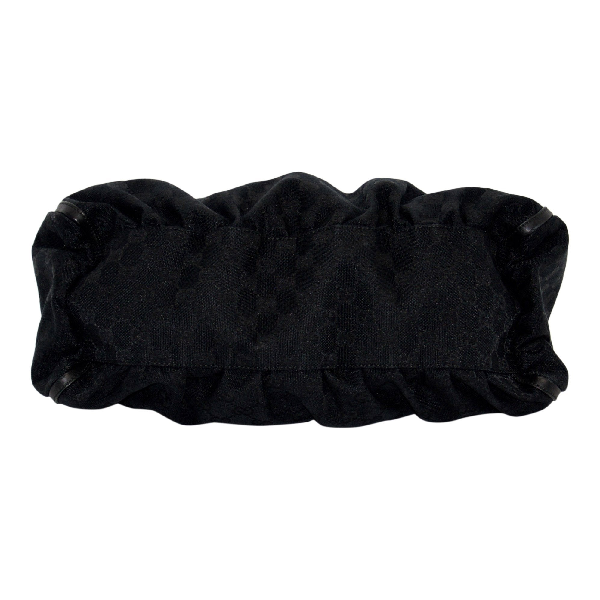 Gucci Black GG Canvas D Ring Hobo