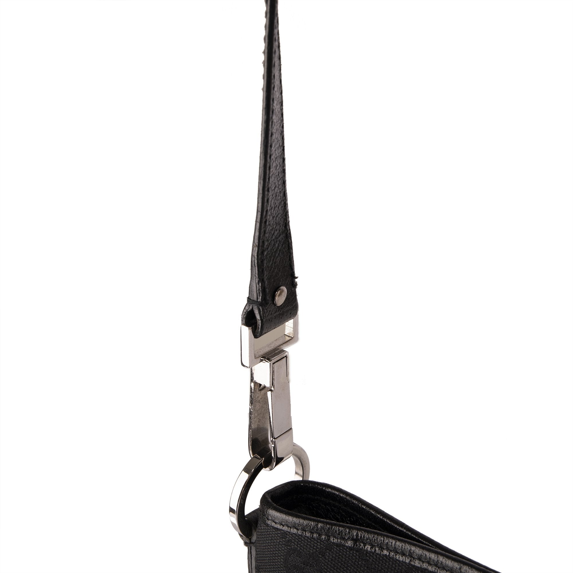 Gucci Black GG Canvas Messenger Bag