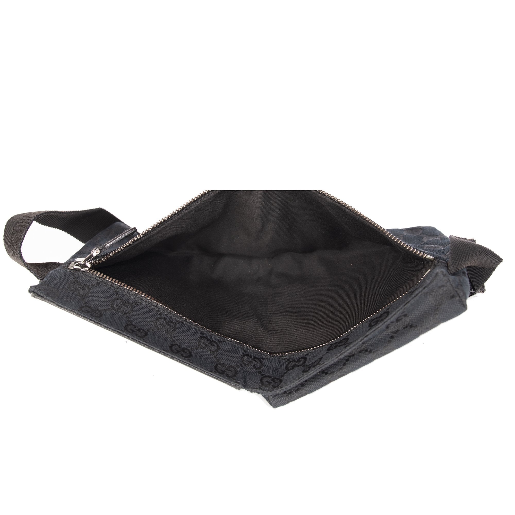 Gucci Black GG Canvas Waist Bag
