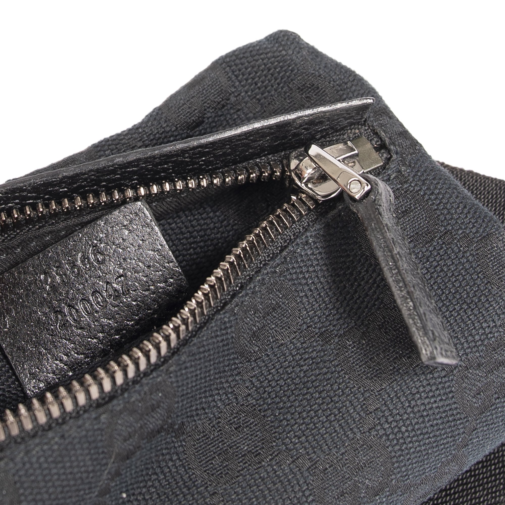 Gucci Black GG Canvas Waist Bag