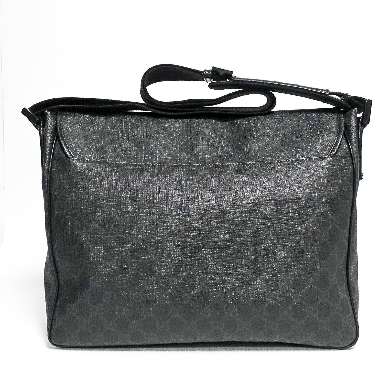 Gucci Black GG Coated Canvas Messenger Bag