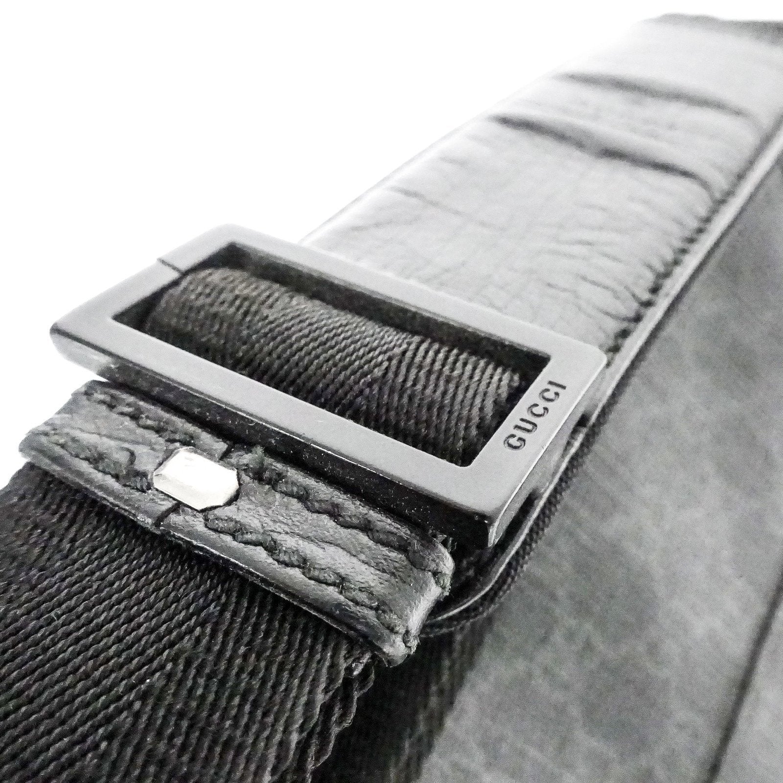 Gucci Black GG Coated Canvas Messenger Bag