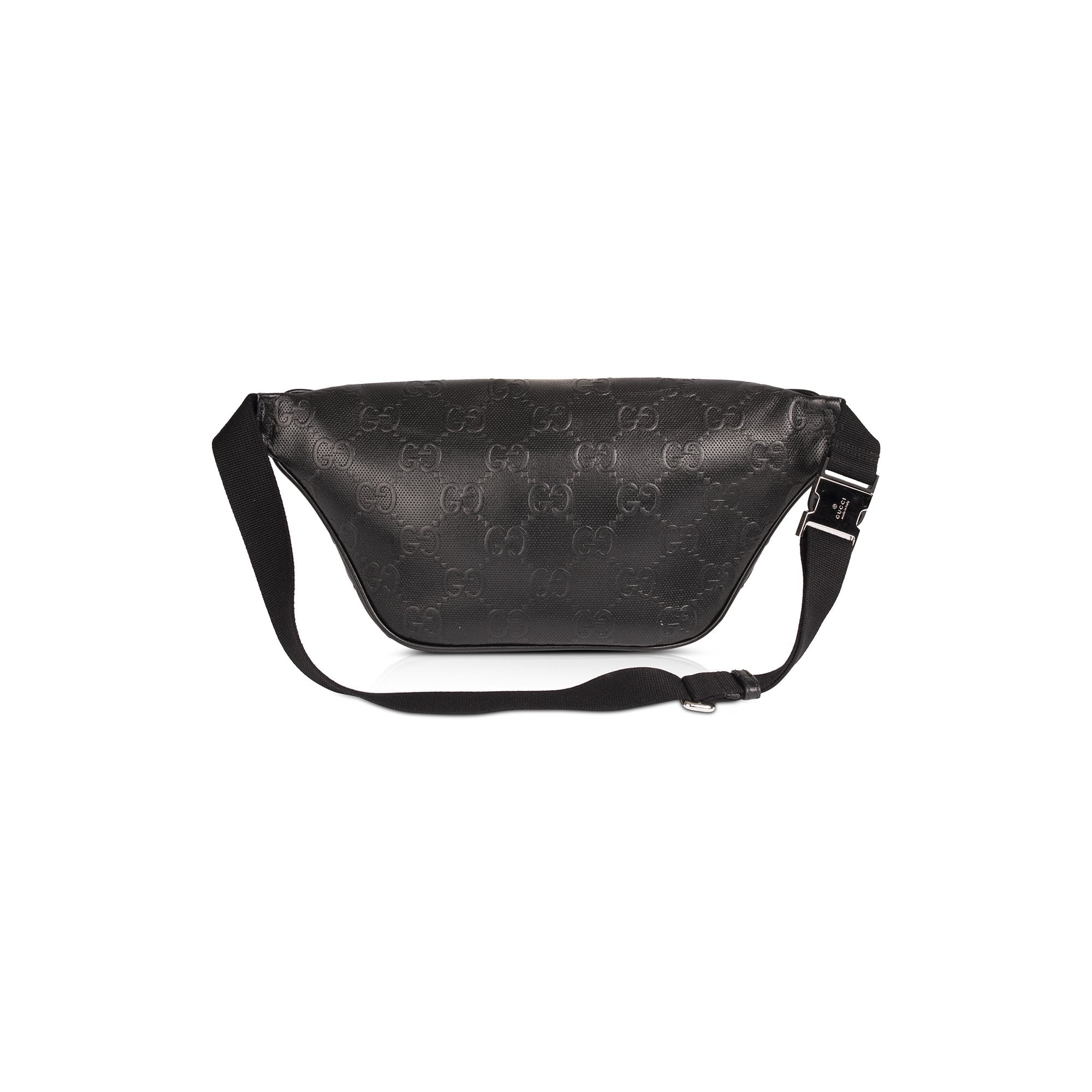 Gucci Black GG Embossed Belt Bag w/ Box