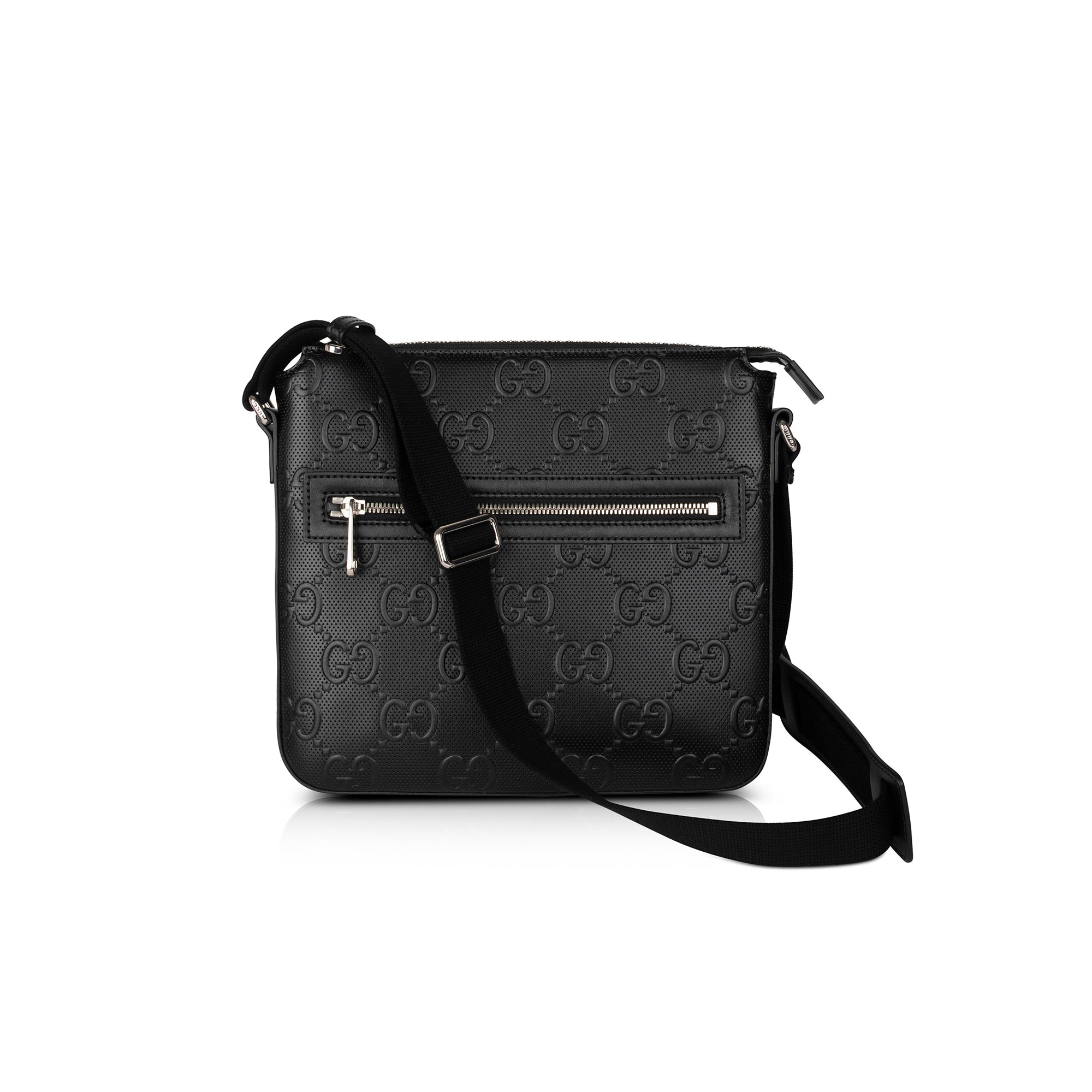 gucci messenger bag black leather
