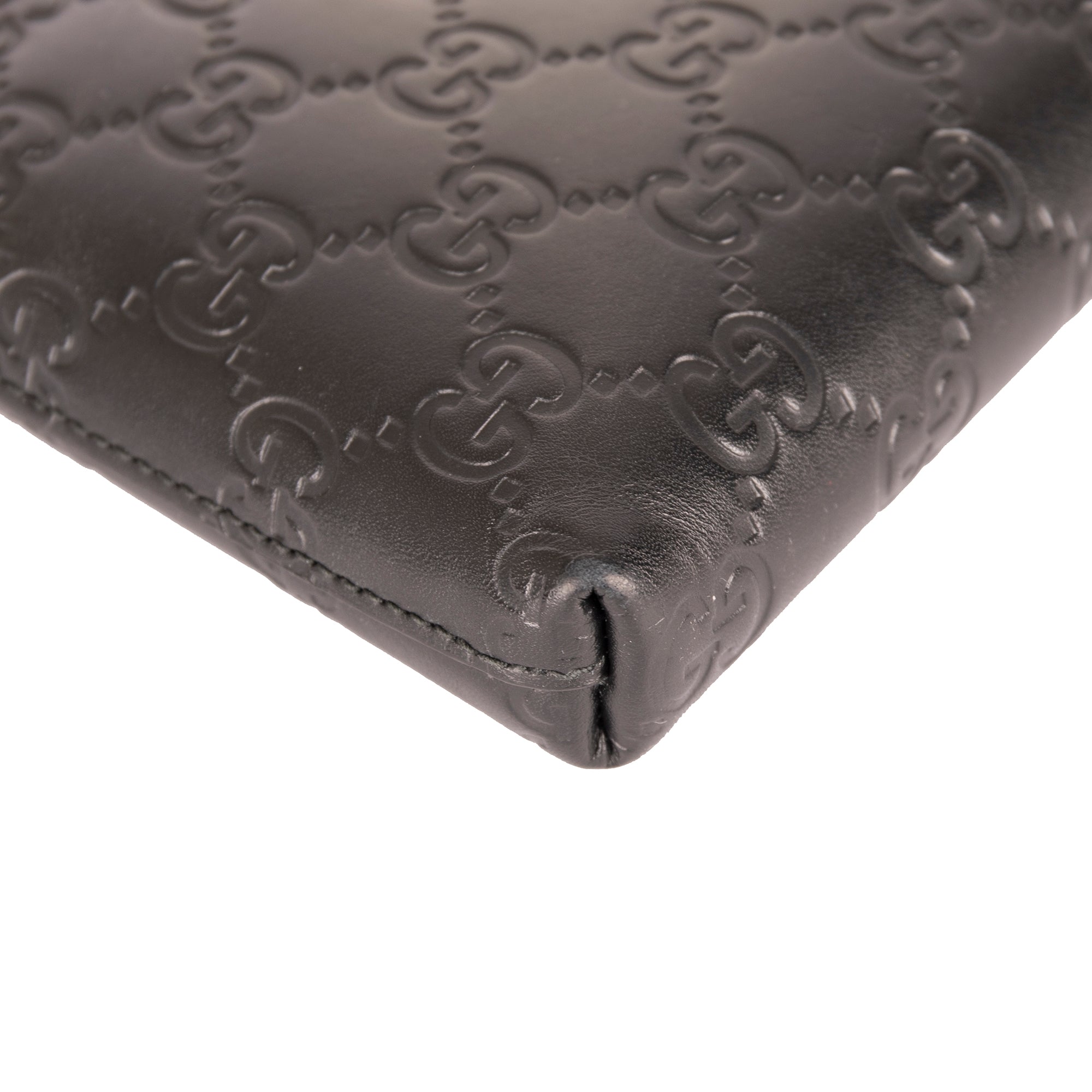 Gucci Black GG Signature Chain Wallet w/ Box