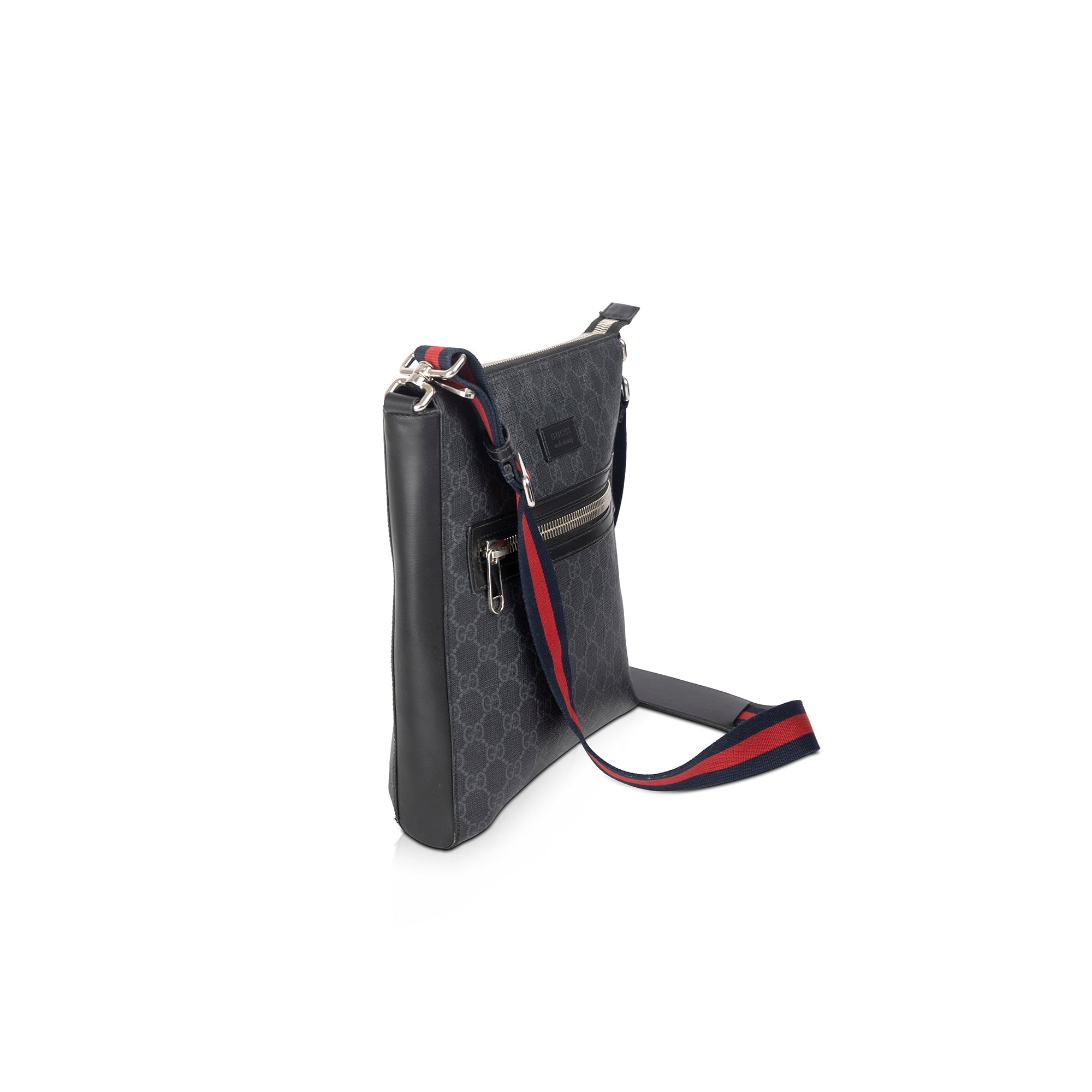 Gucci Black GG Supreme Messenger Bag