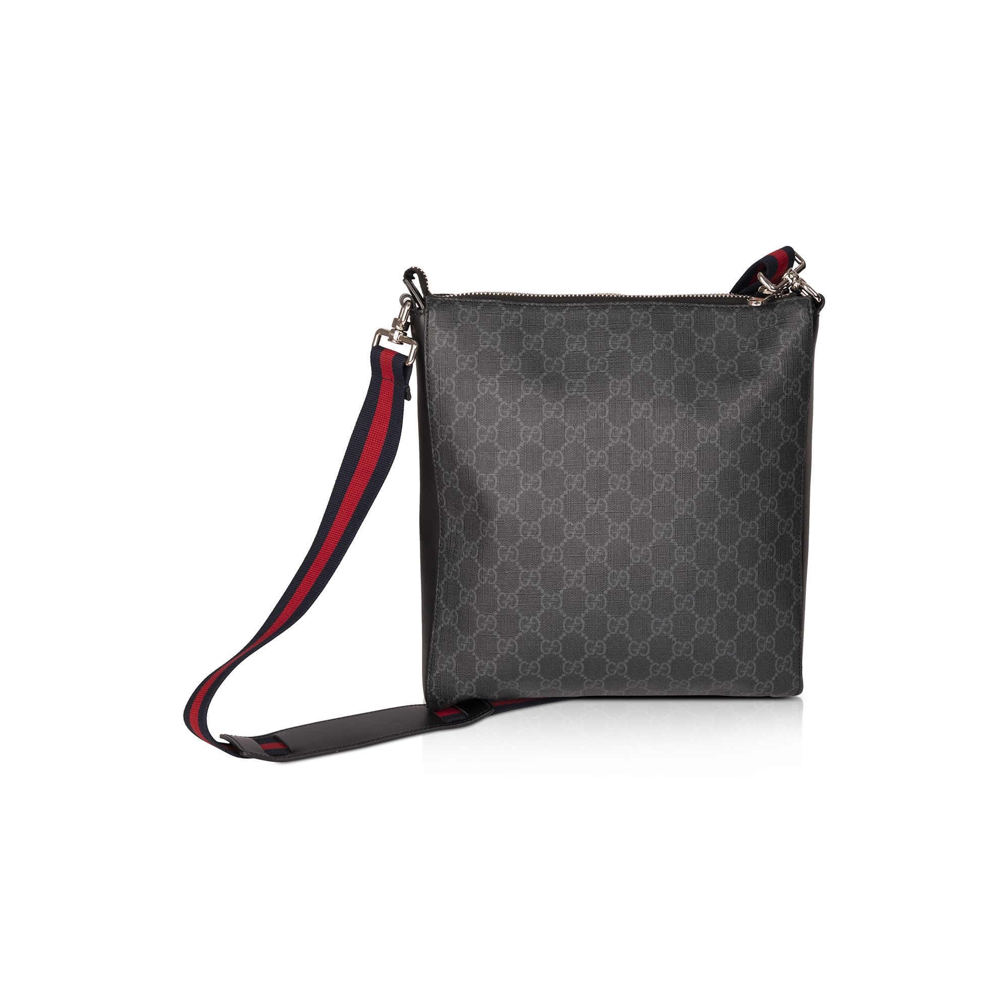Gucci Black GG Supreme Messenger Bag