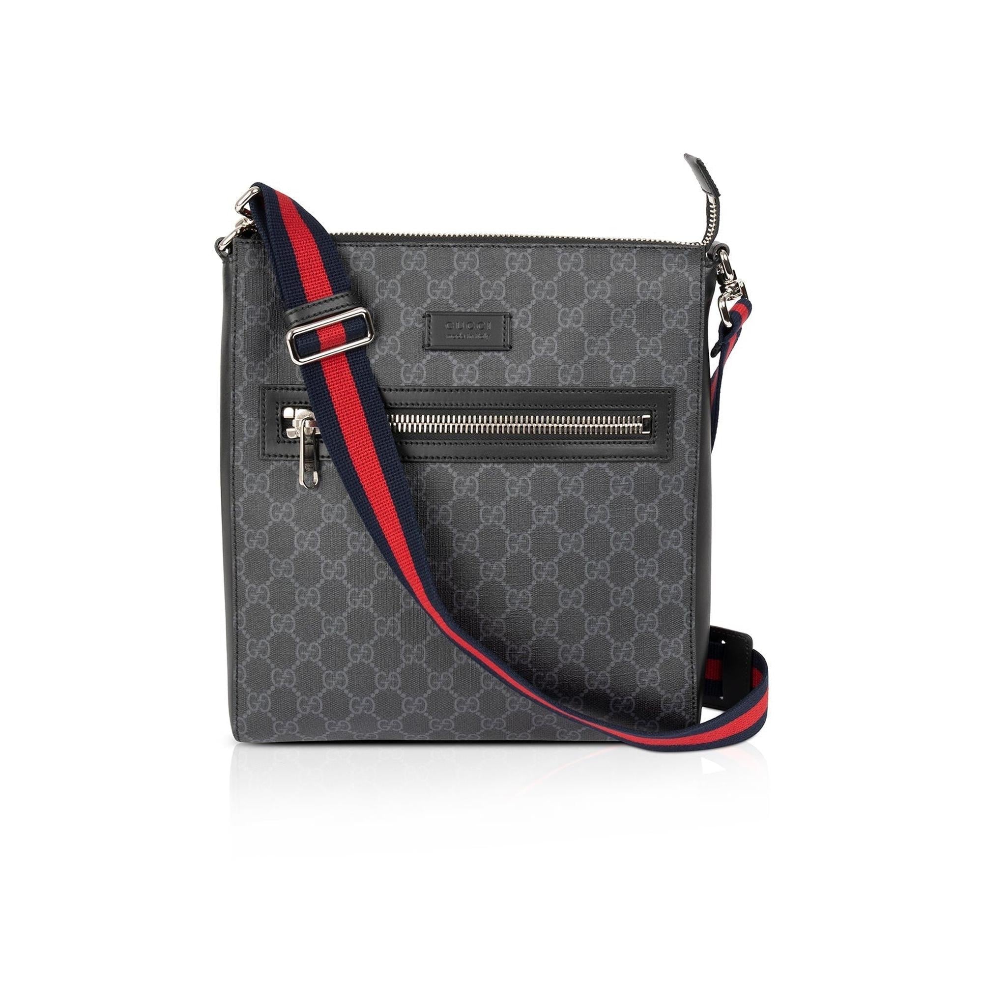 Gucci Black GG Supreme Messenger Bag