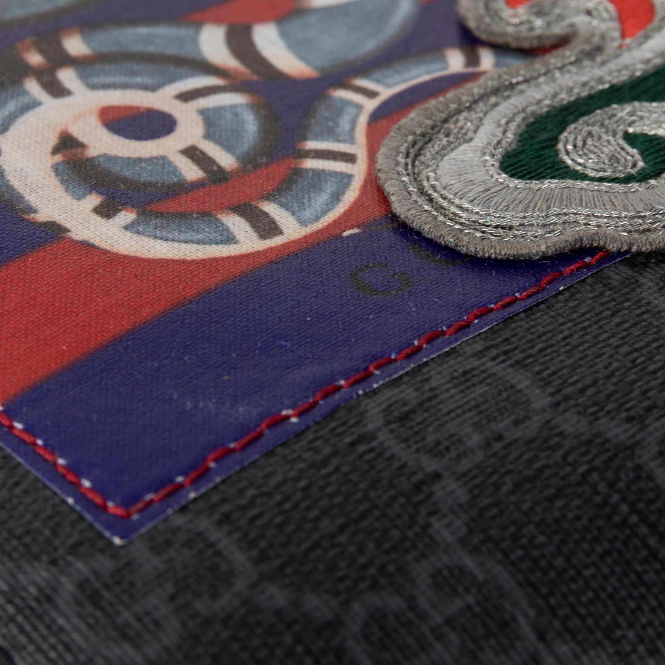 Gucci Black GG Supreme Night Courrier Messenger Bag