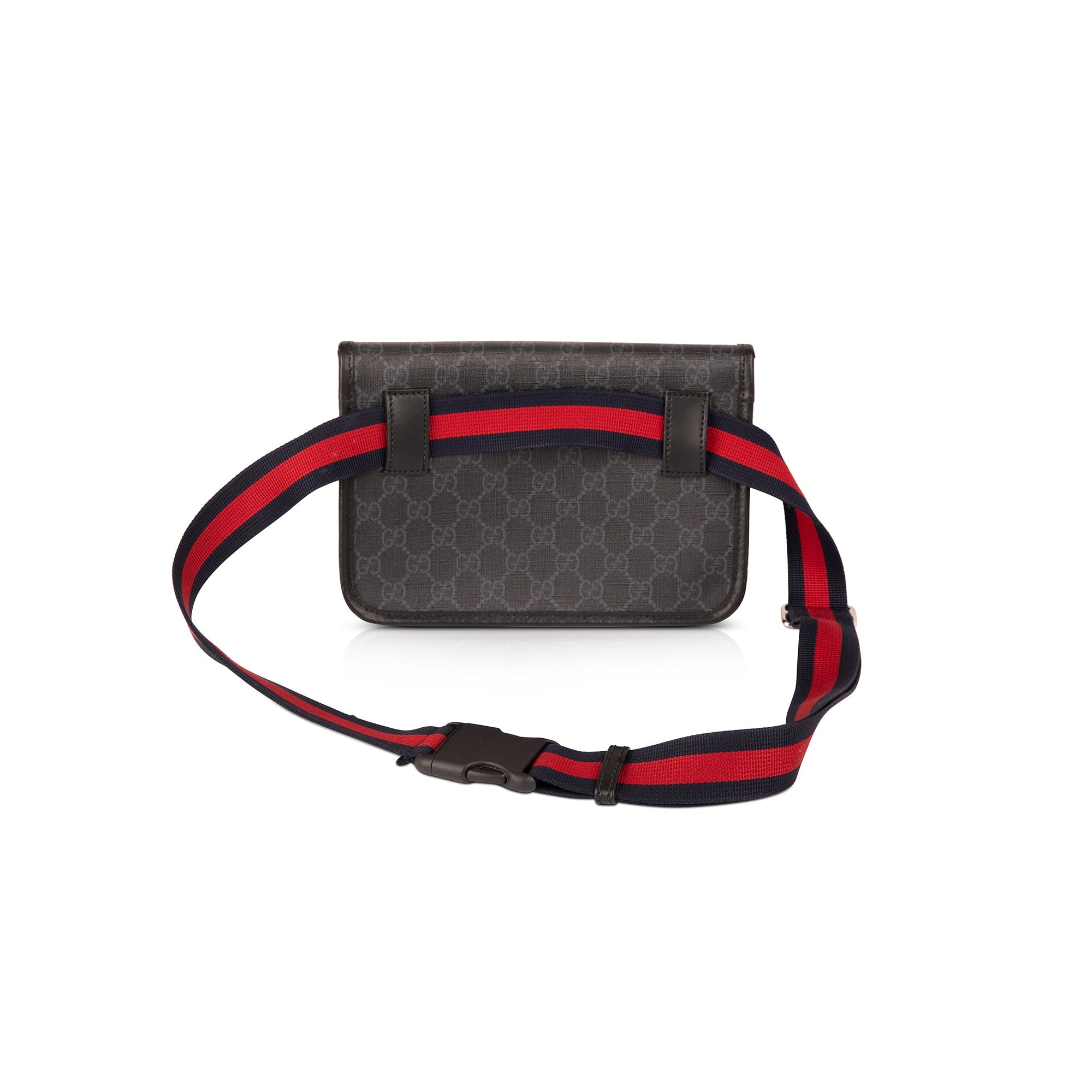 Gucci Black GG Supreme Web Belt Bag