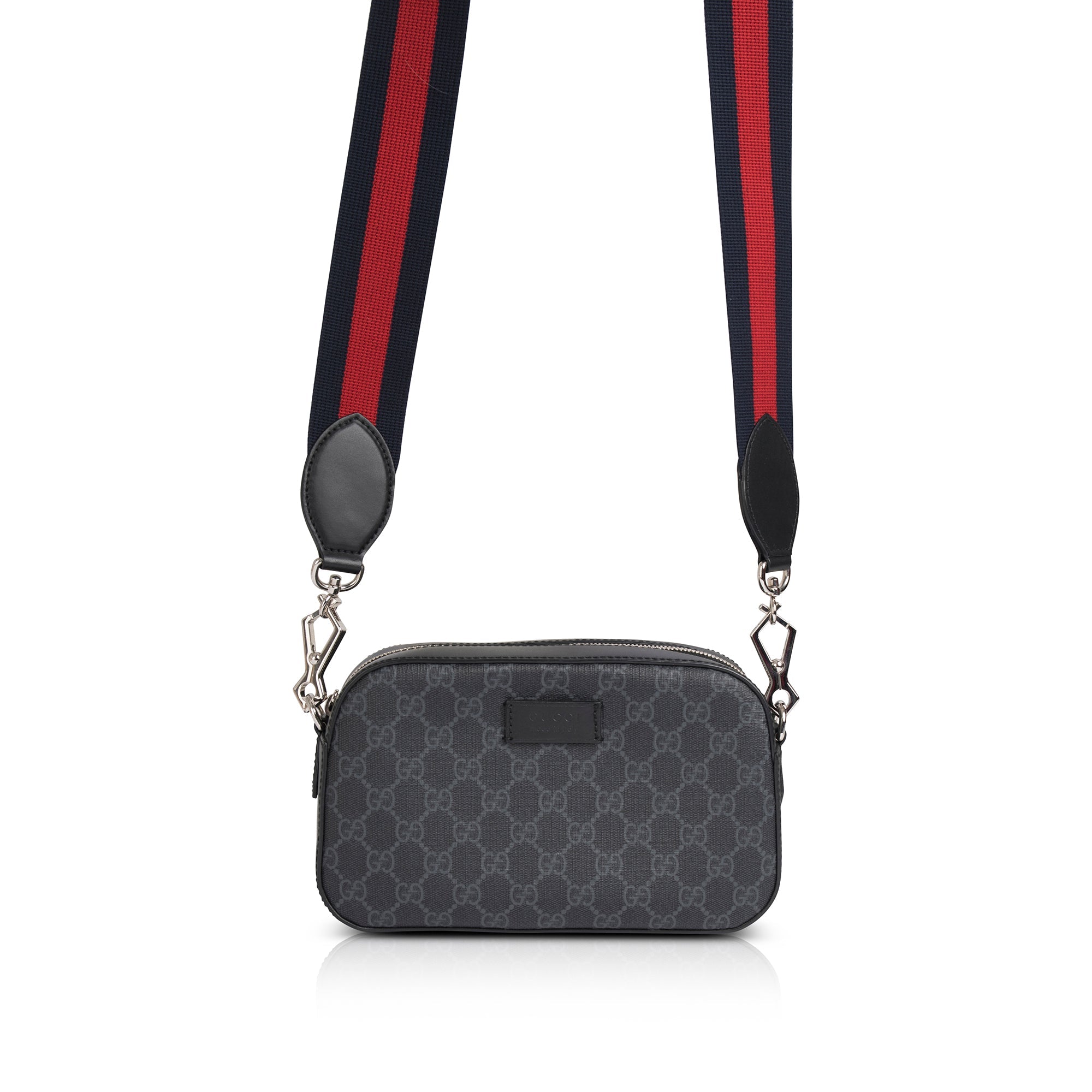 Gucci Black GG Supreme Web Shoulder Bag w/ Box – OLIVER'S