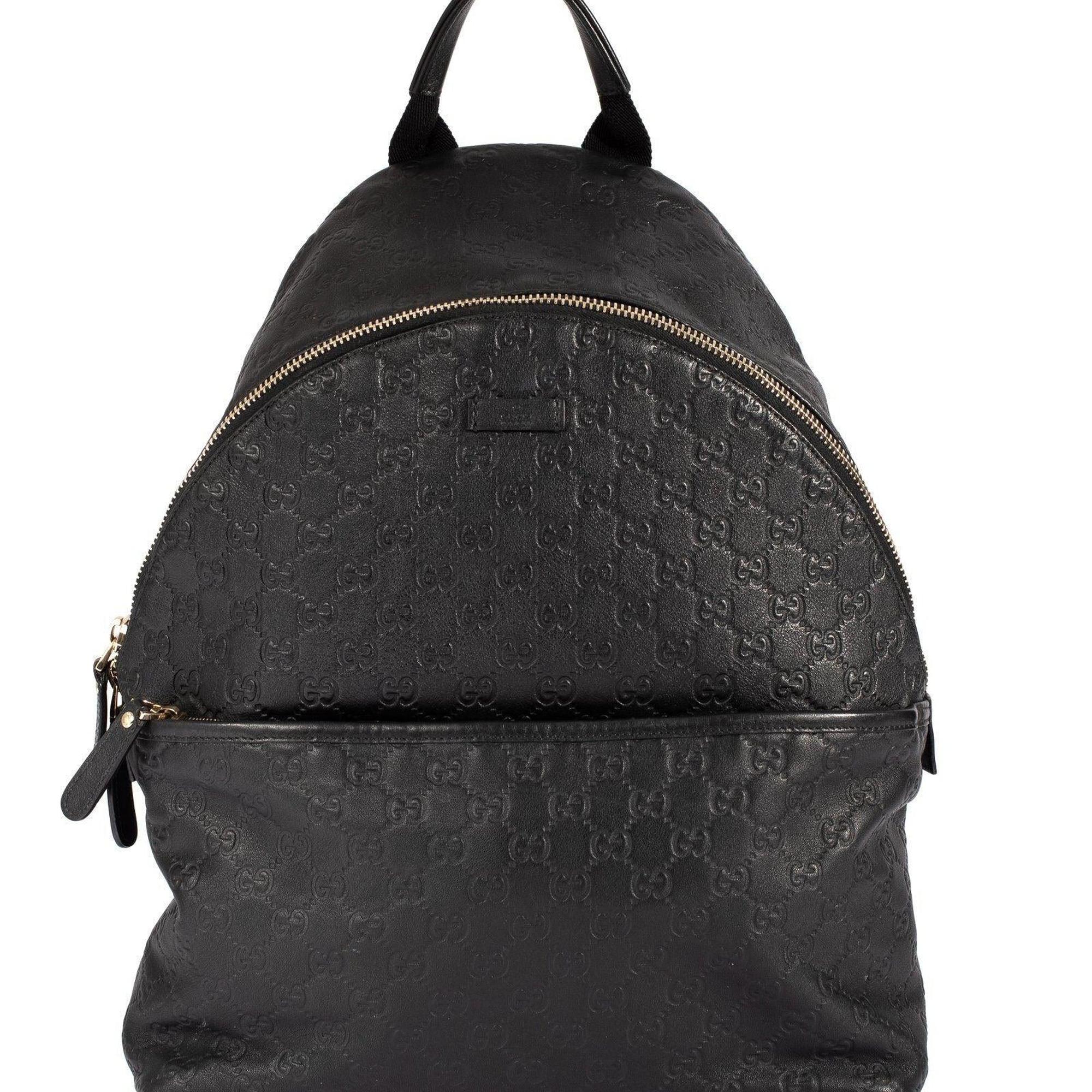 Gucci Black Guccissima Leather Backpack