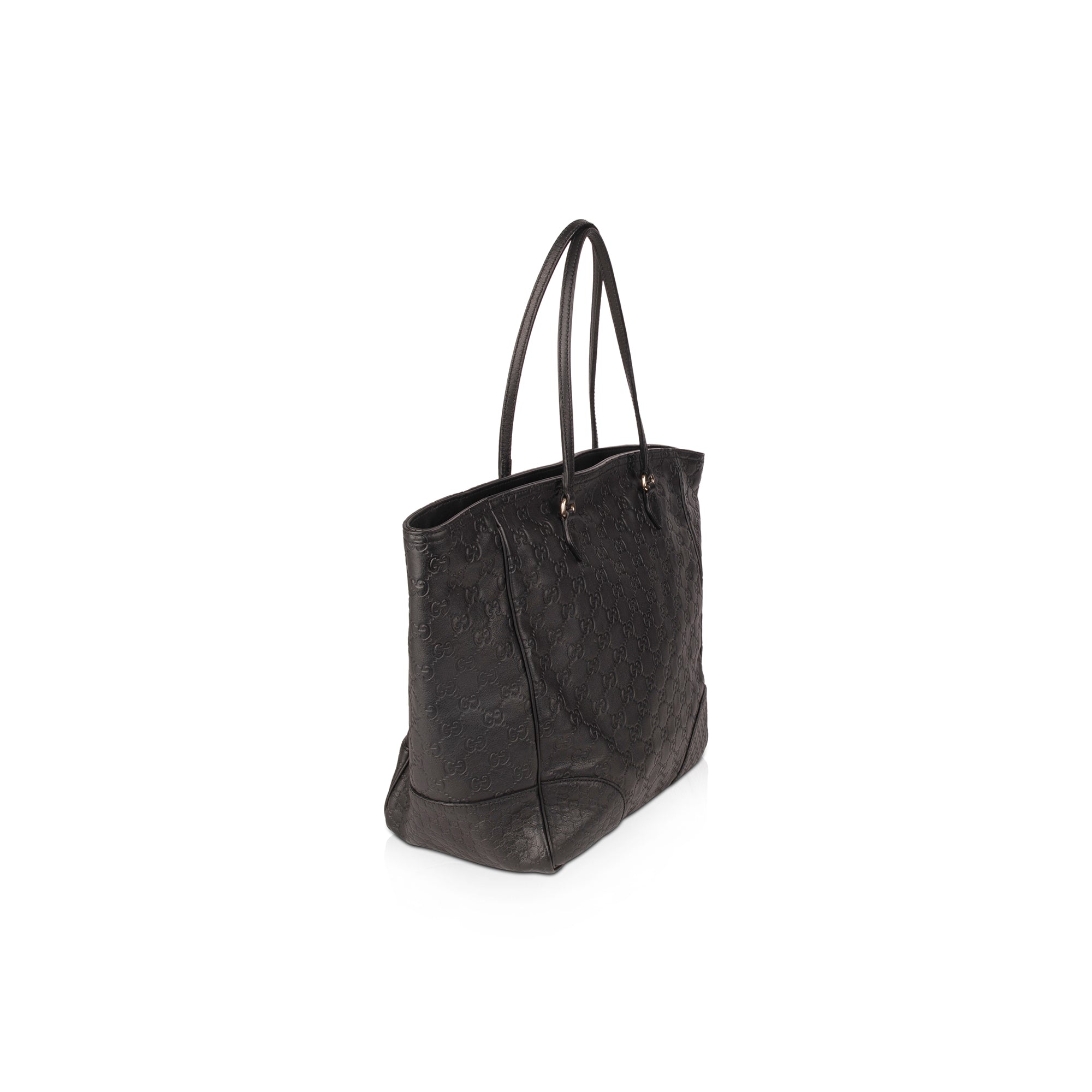 Gucci Black Guccissima Leather Bree Tote