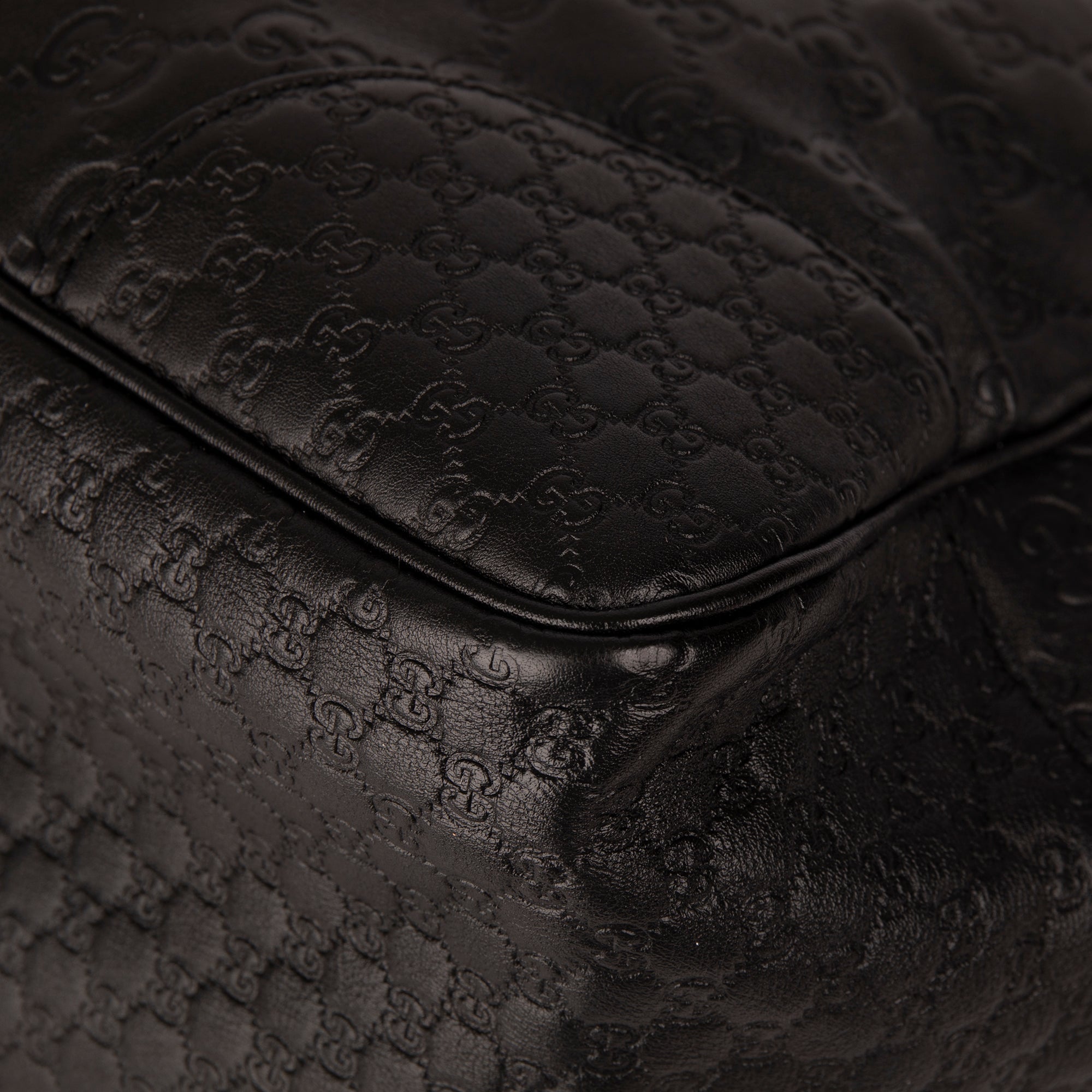 Gucci Black Guccissima Leather Bree Tote