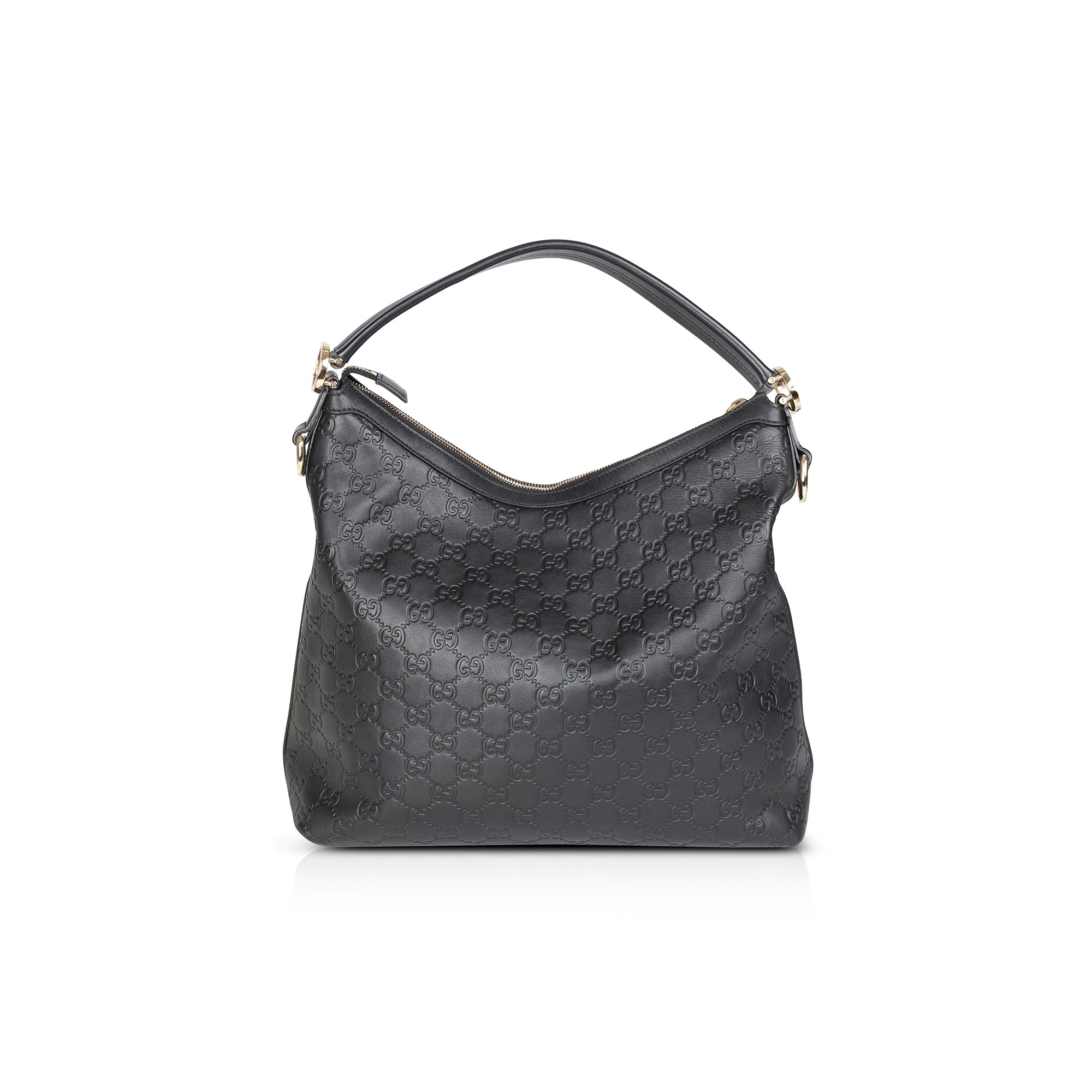 Gucci Black Guccissima Miss G Original Hobo Bag