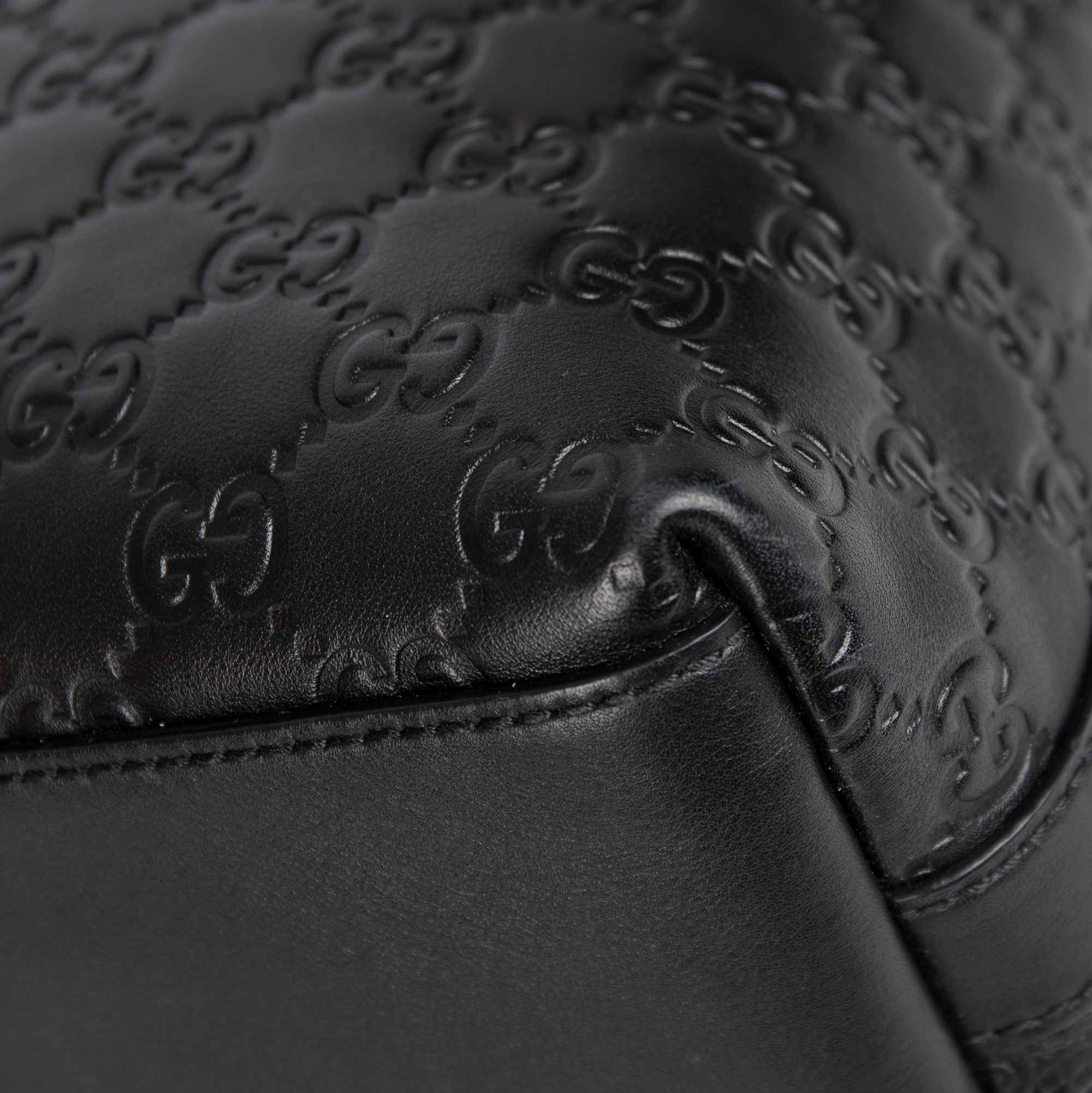 Gucci Black Guccissima Miss G Original Hobo Bag