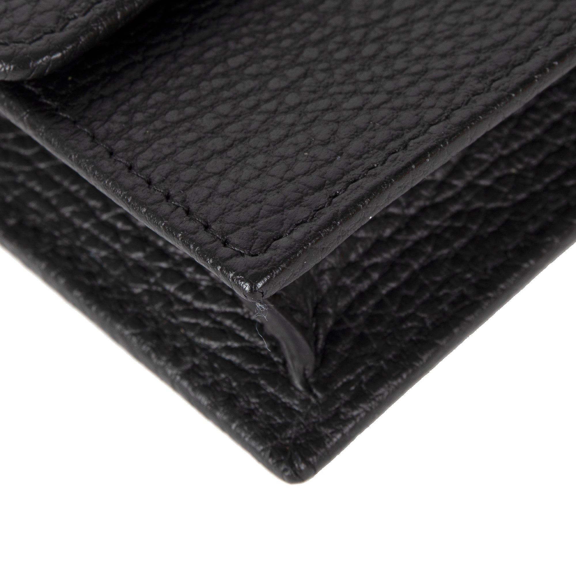 Gucci Black Leather Interlocking G Wallet on Chain w/ Box