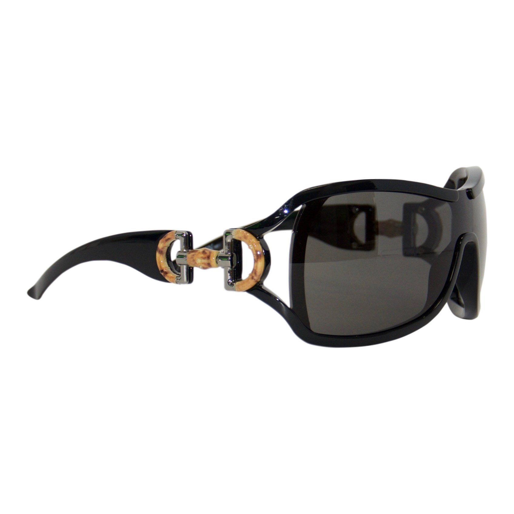 Gucci Black Sunglasses with Bamboo Horsebit Detail