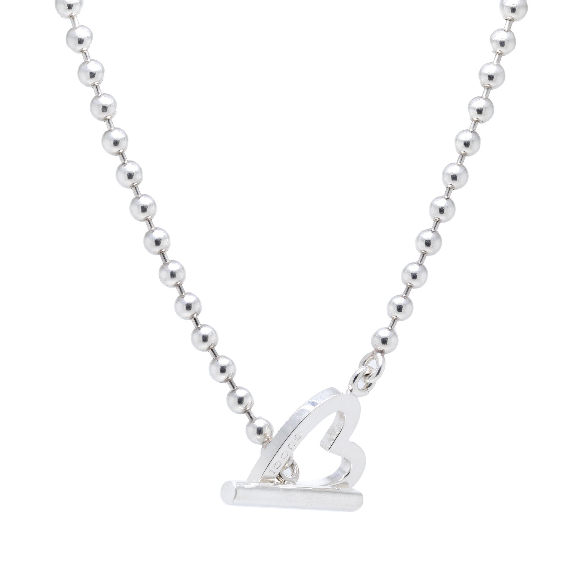 Gucci Boule Heart Toggle Necklace