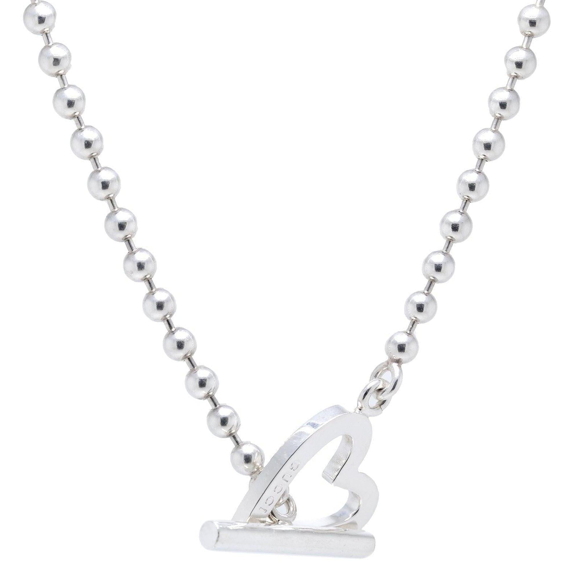 Gucci Boule Heart Toggle Necklace