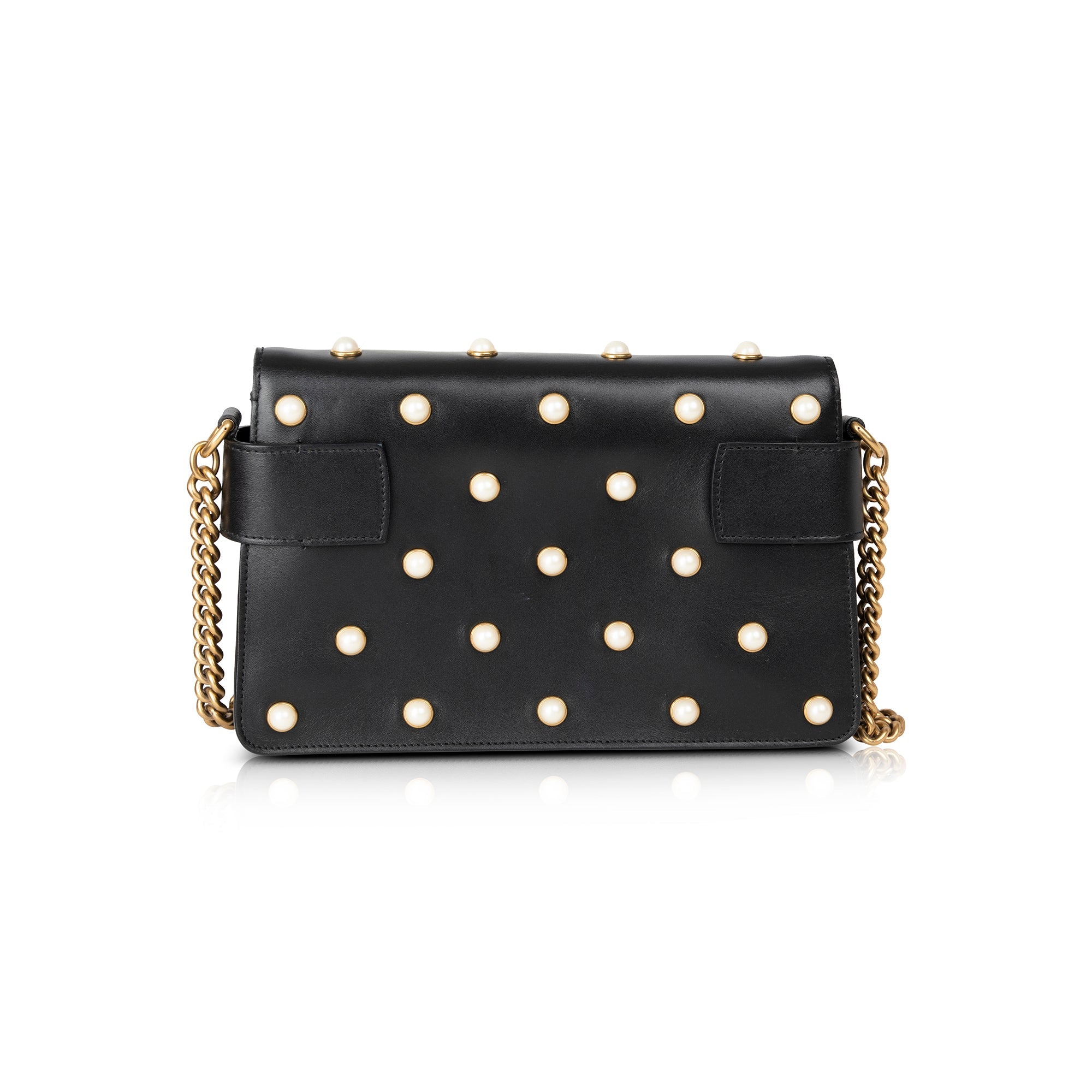 Gucci Broadway Pearly Bee Shoulder Bag w/ Box