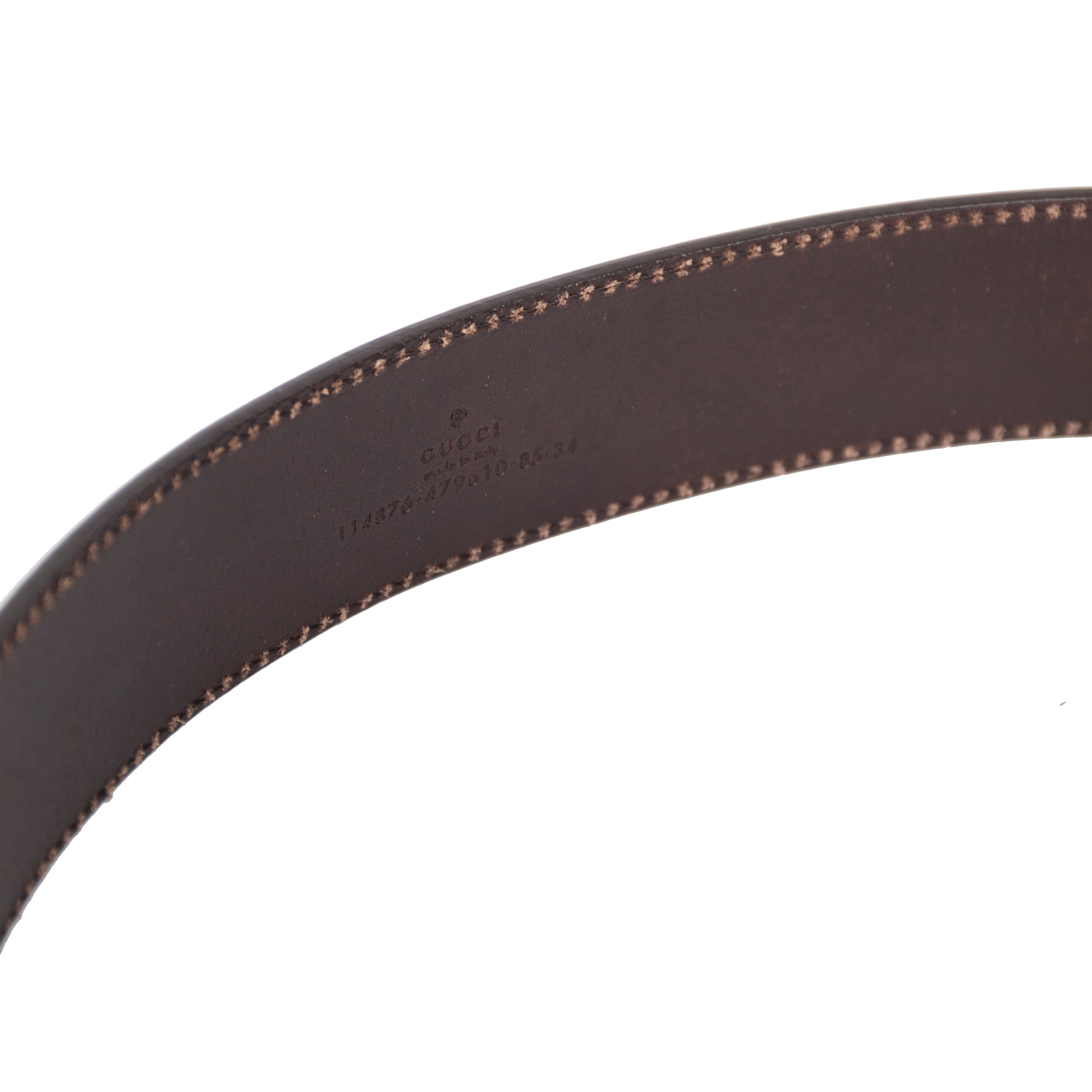 Gucci Brown Leather Interlocking G Belt