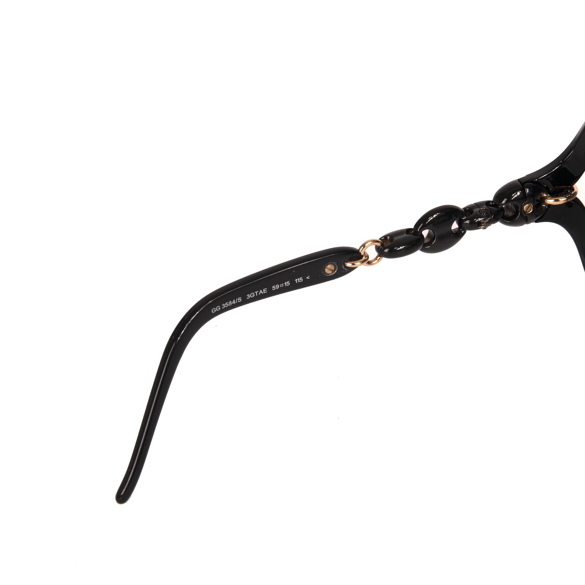 Gucci Chain-Link Oversize Sunglasses w/ Box & Case