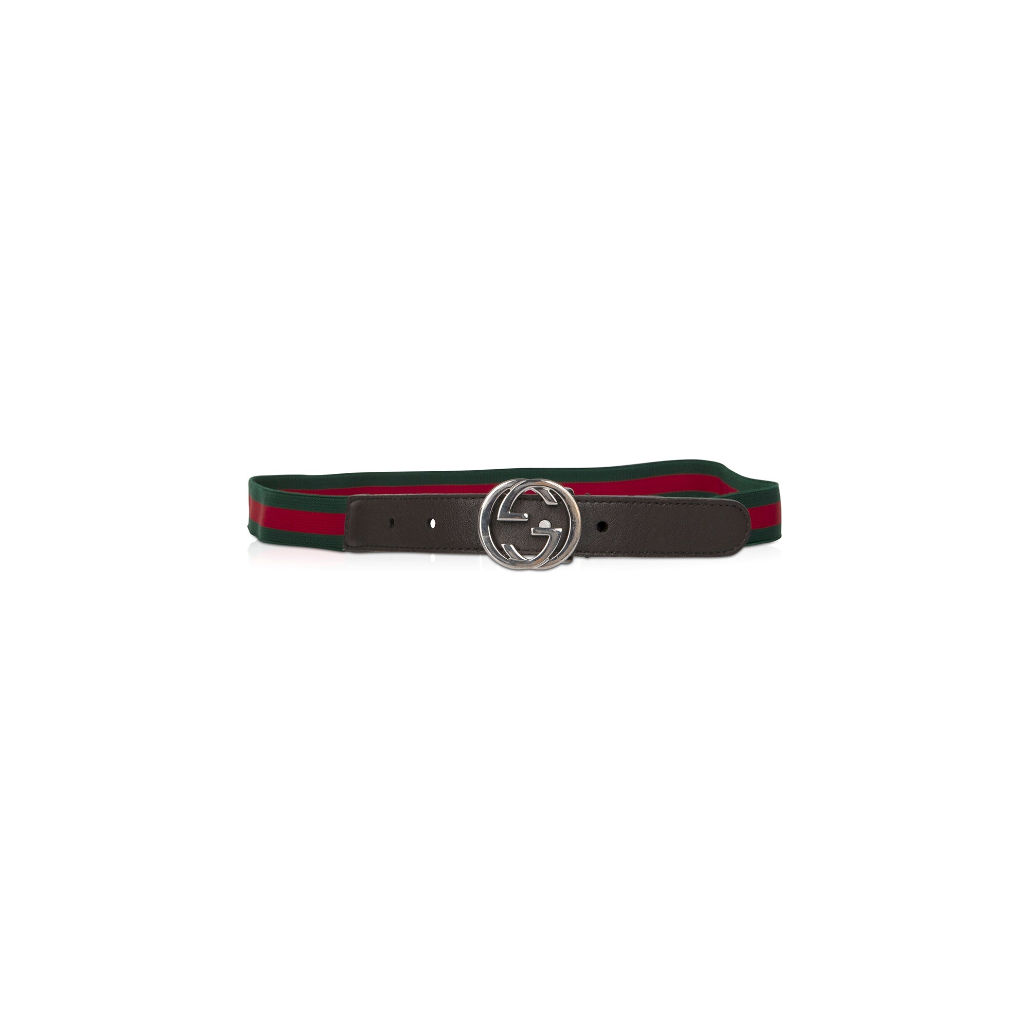 Gucci Children Web Belt with G Buckle