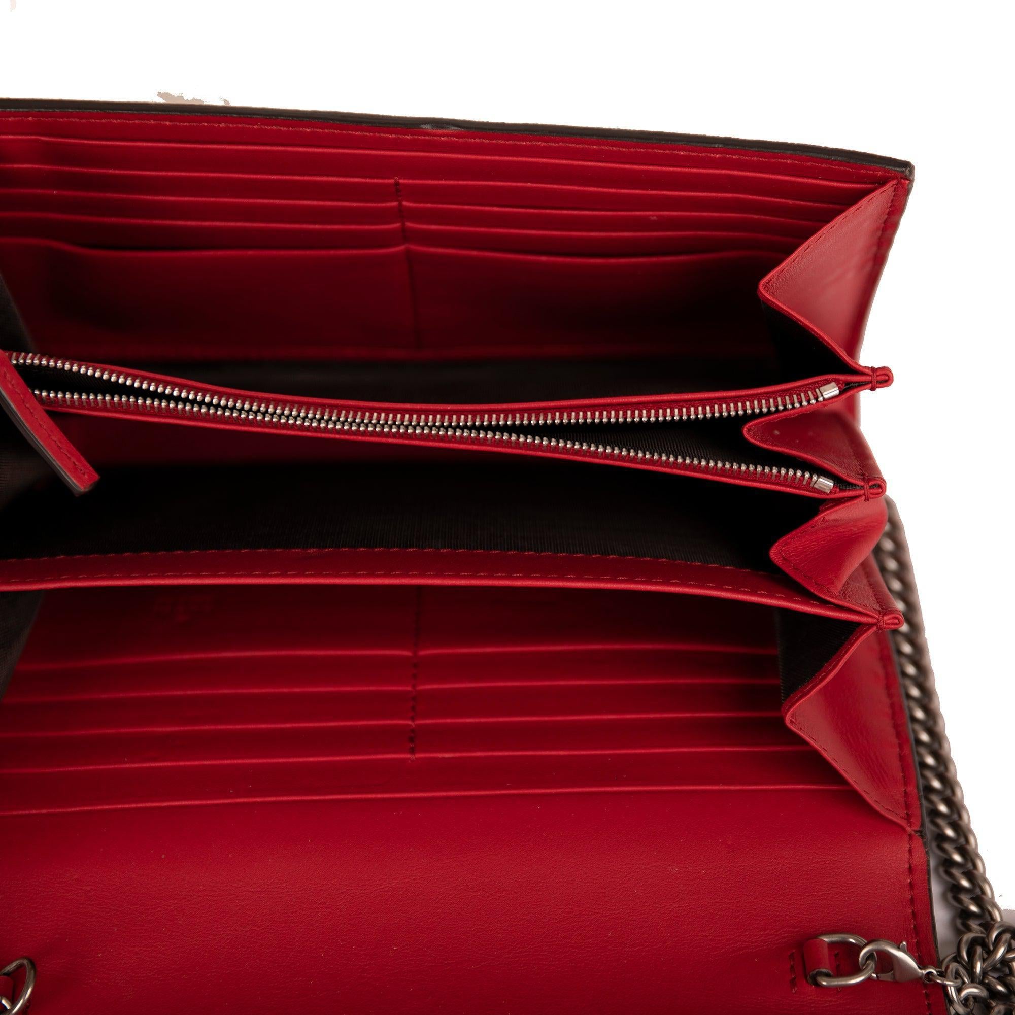 Gucci Dionysus GG Supreme Wallet on Chain w/ Box