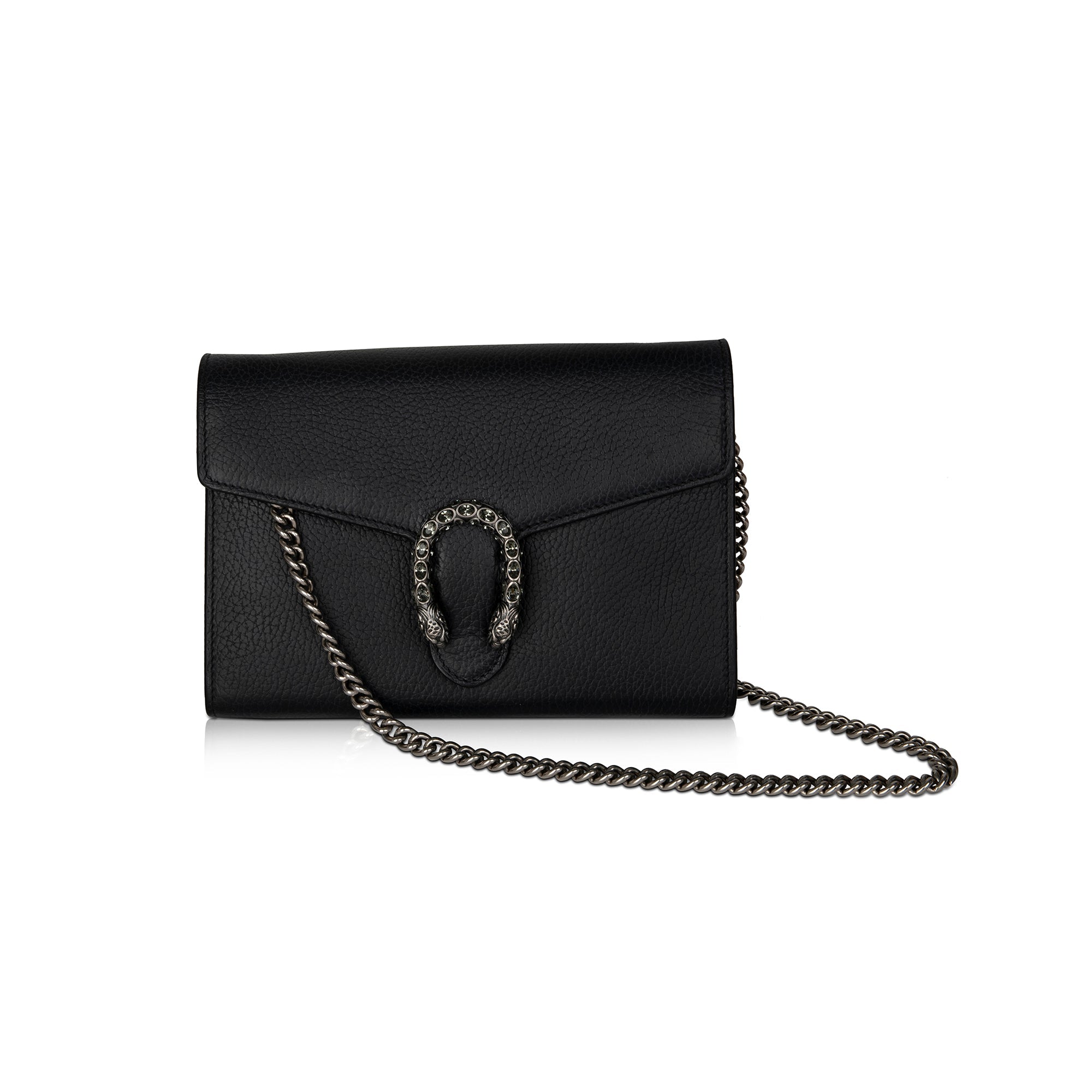 Gucci Dionysus Leather Mini Chain Wallet w/ Box