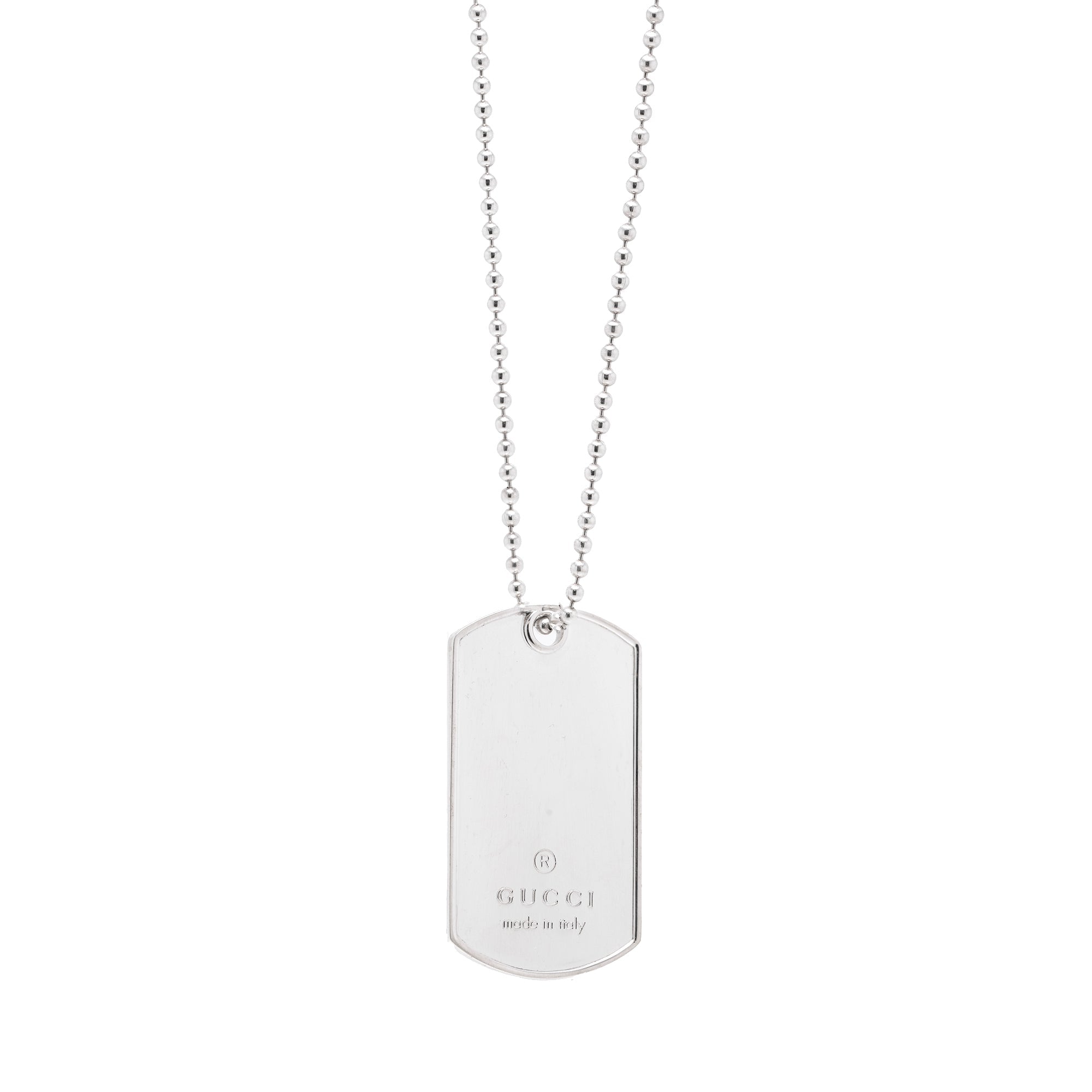 Gucci Double Dog Tag Pendant Necklace