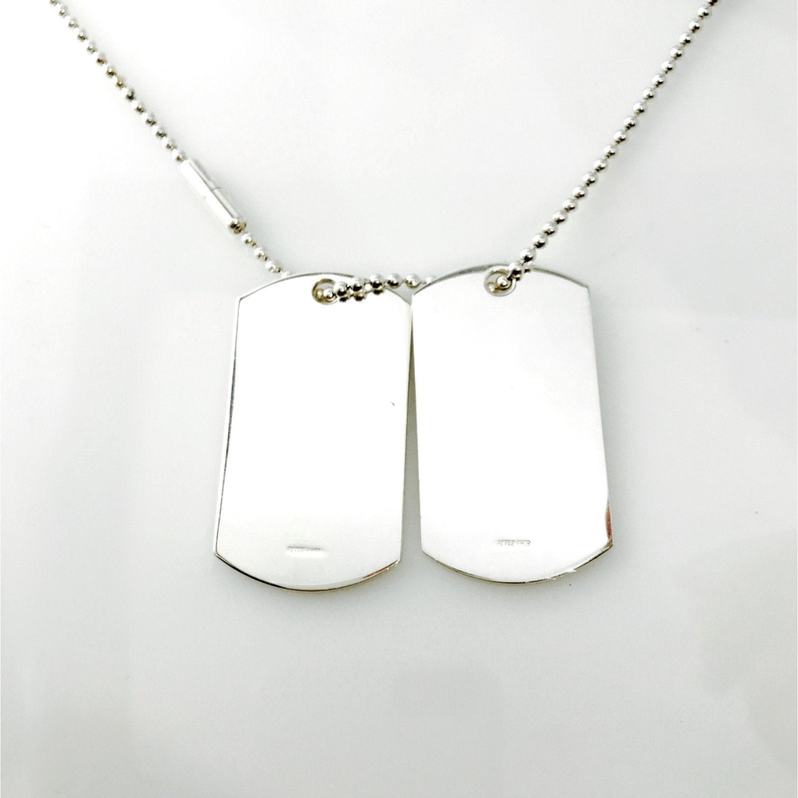 Gucci Double Dog Tag Pendant Necklace