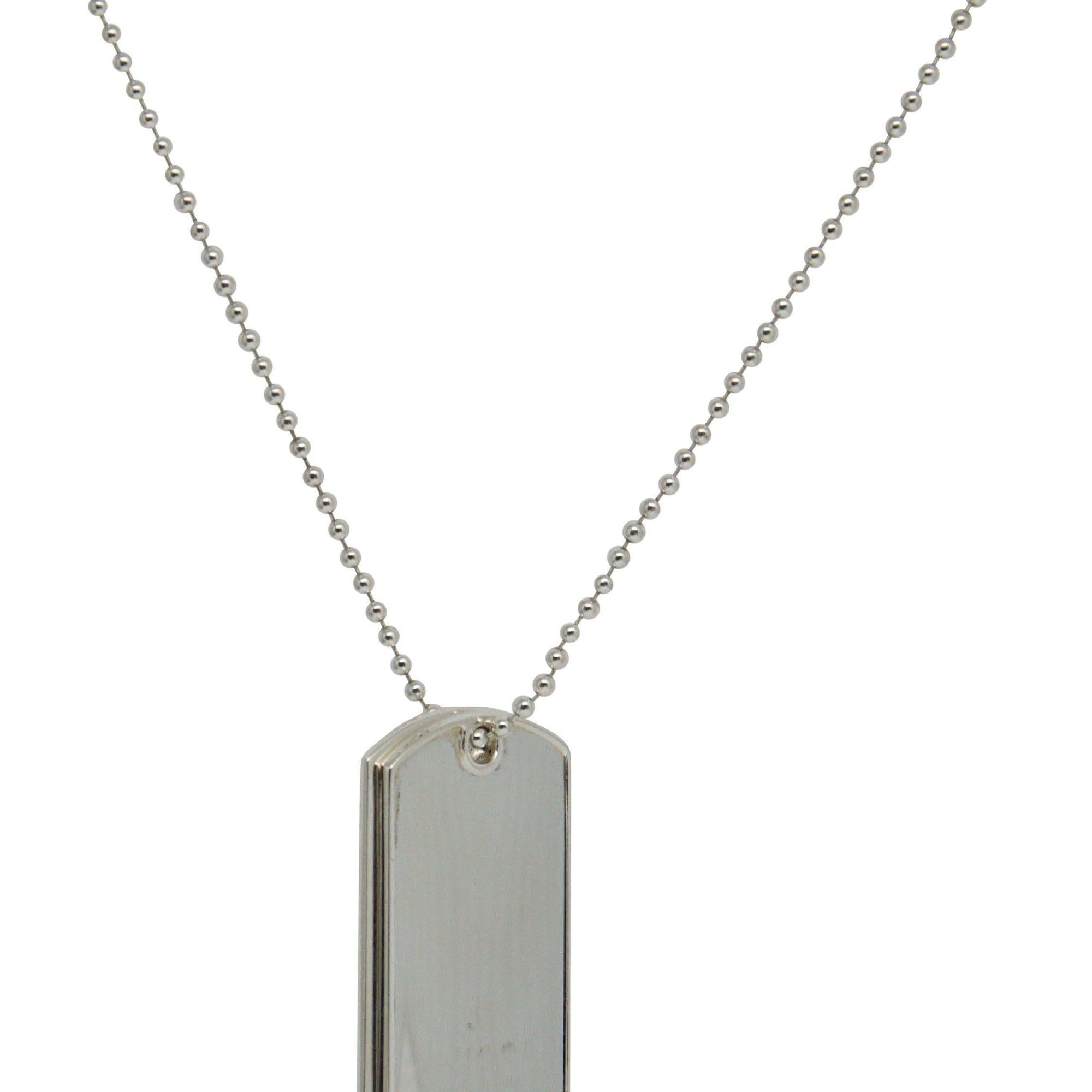 Gucci Double Dog Tag Pendant Necklace