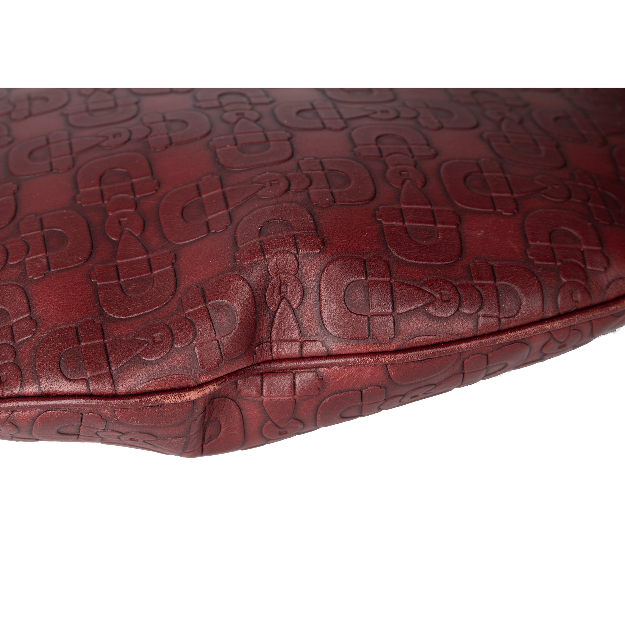 Gucci Embossed Horsebit Leather Glam Hobo