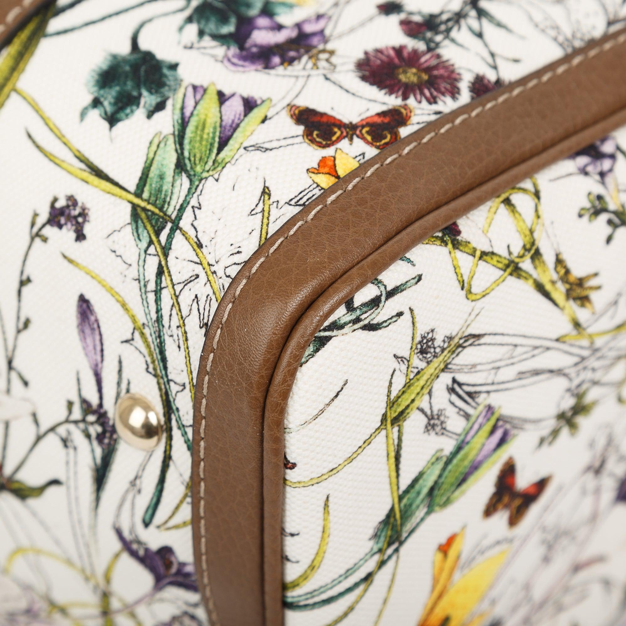 Gucci Flora Canvas Medium Joy Boston Bag w/ Strap