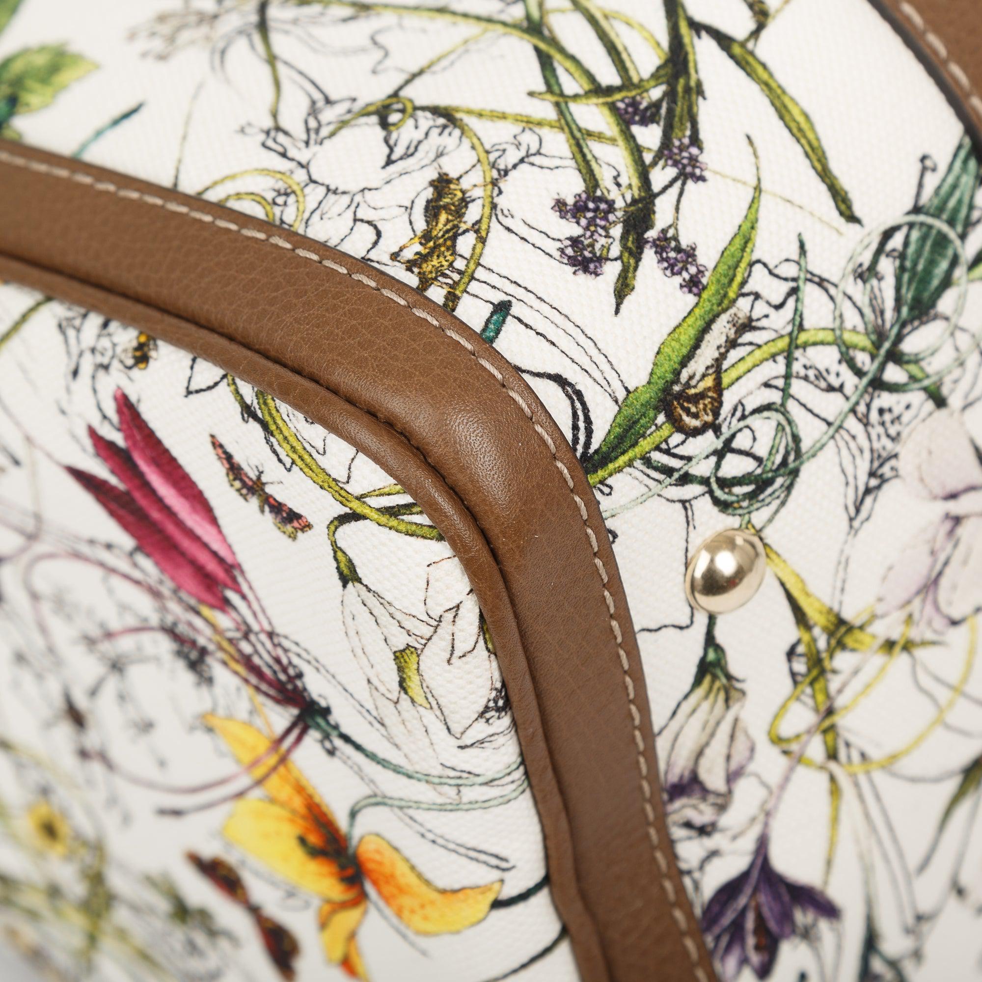 Gucci Flora Canvas Medium Joy Boston Bag w/ Strap