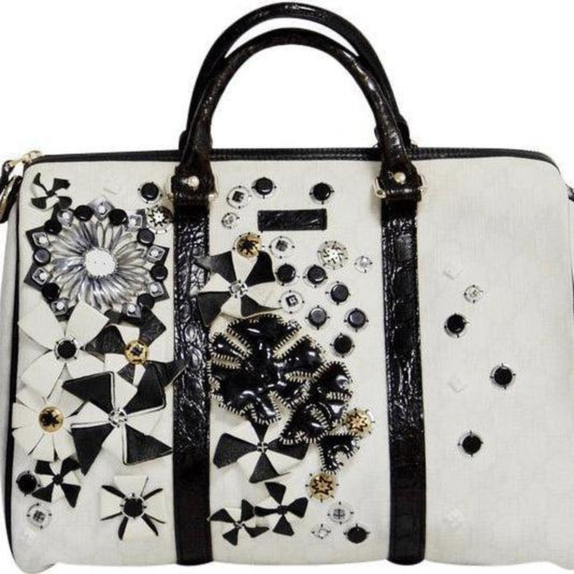 Gucci Floral Applique Boston Bag