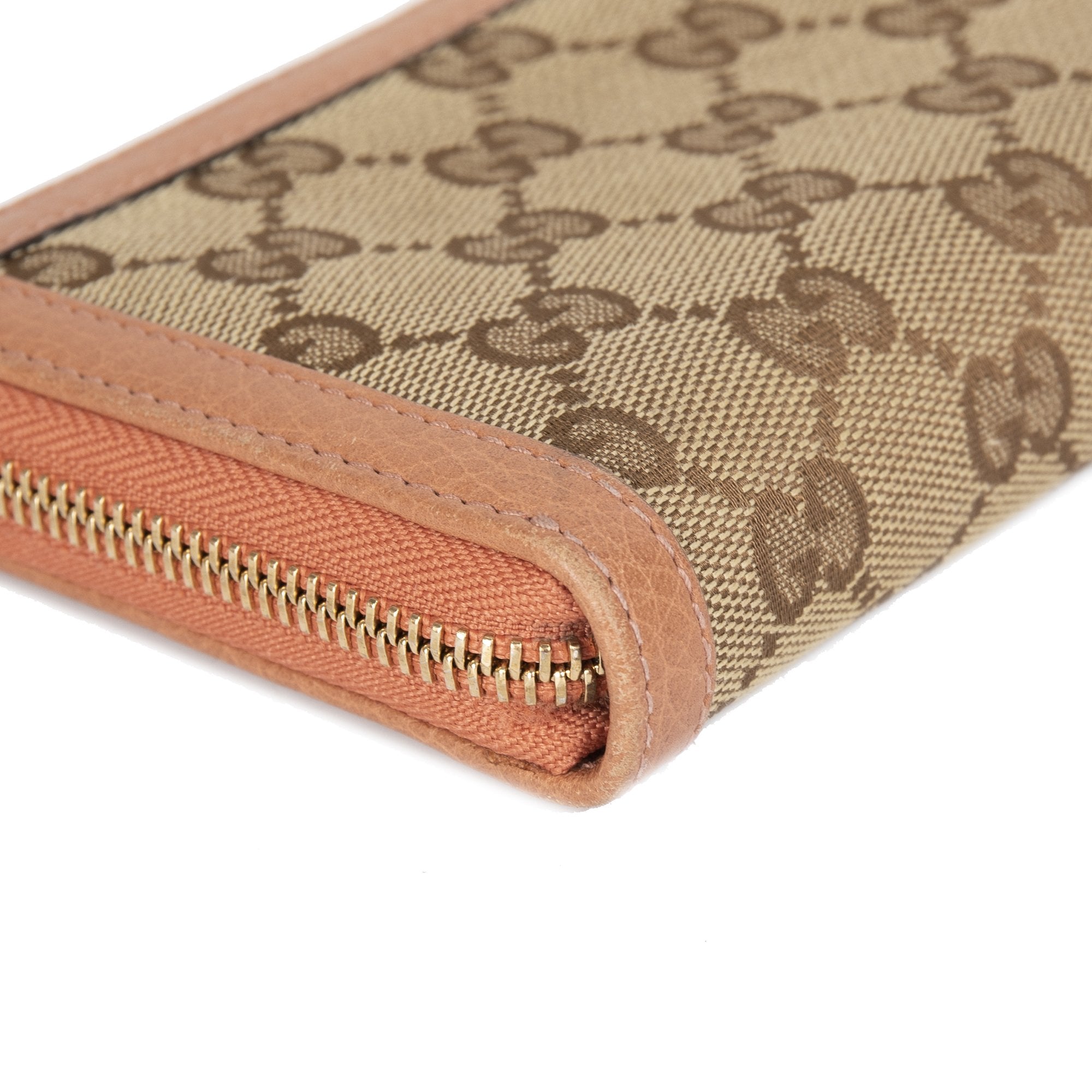 Gucci GG Bamboo Tassel Zip-Around Wallet w/ Box