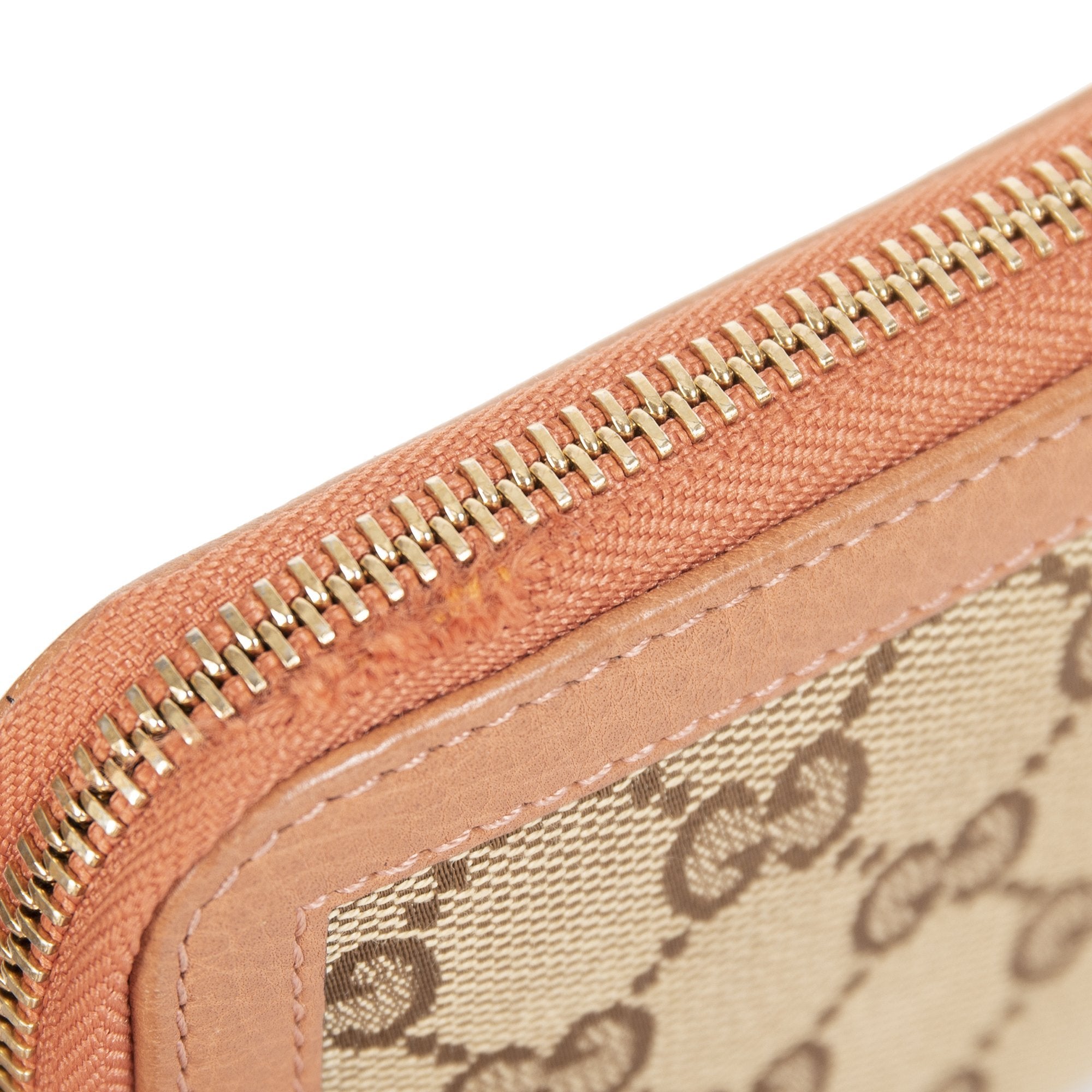 Gucci GG Bamboo Tassel Zip-Around Wallet w/ Box