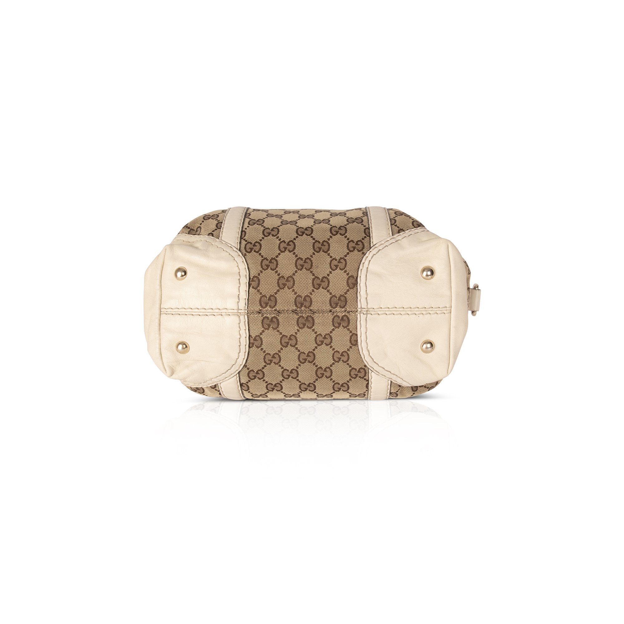 Gucci GG Canvas Equestrian Horseshoe Bowler Bag