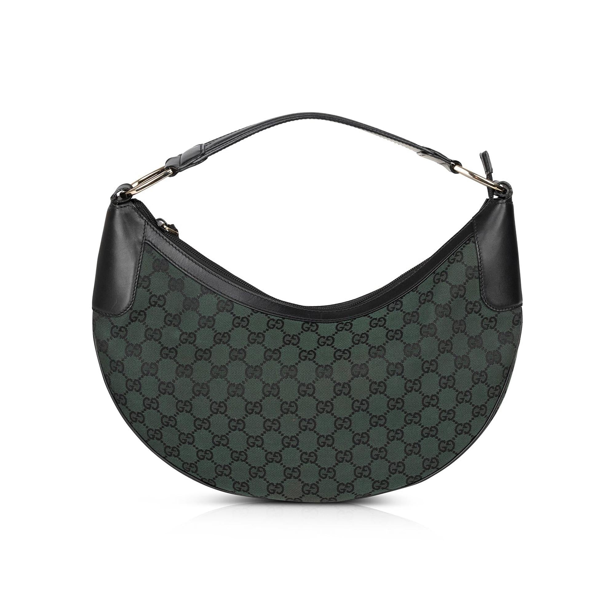 Gucci GG Canvas Half Moon Hobo