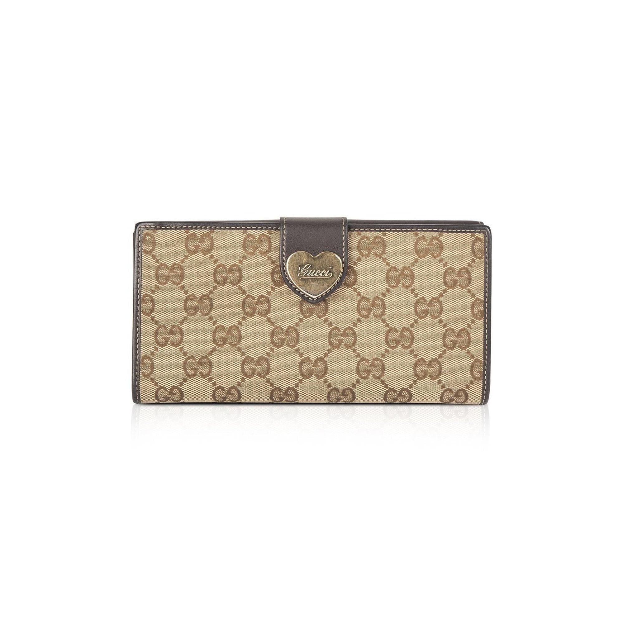 Gucci GG Canvas Heart Continental Wallet