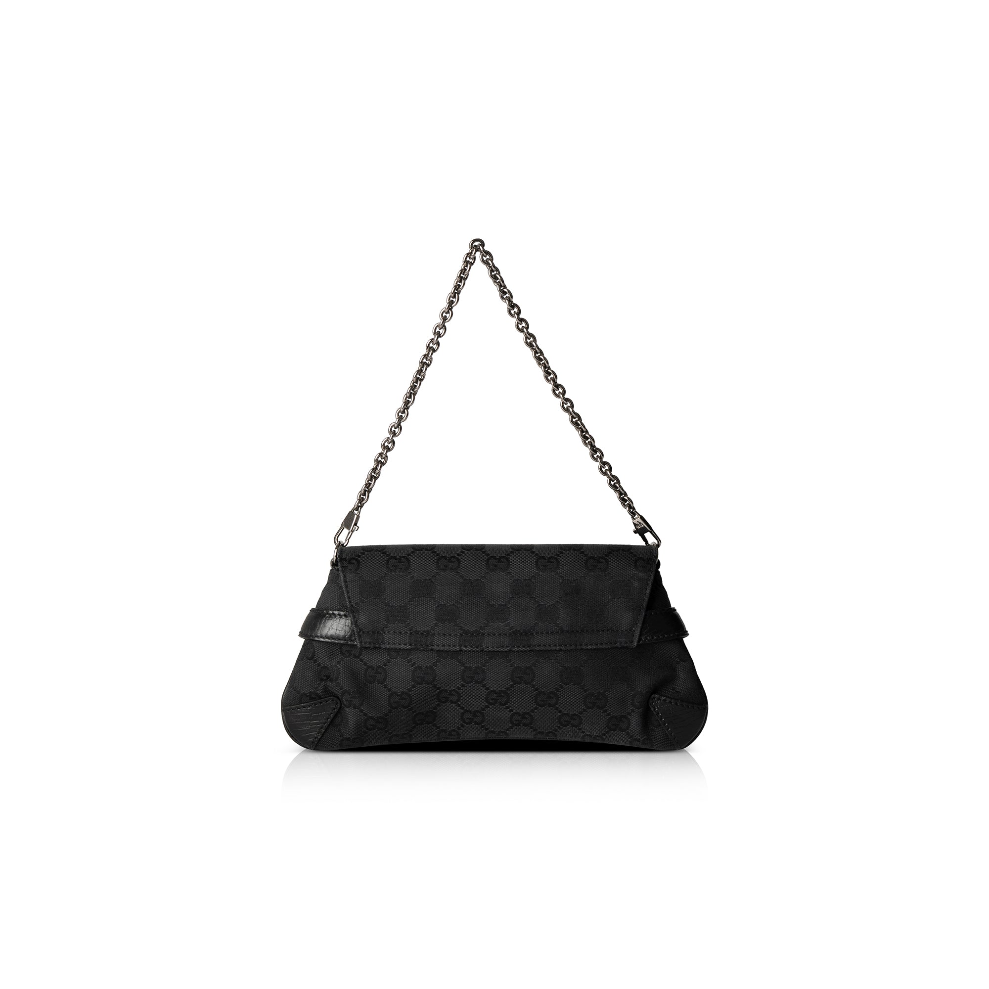 Gucci GG Canvas Horsebit Chain Clutch