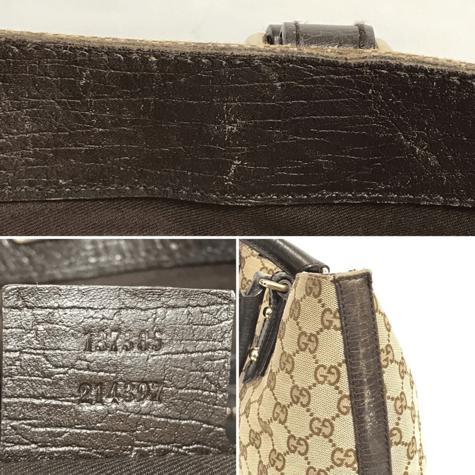 Gucci GG Canvas Horsebit Hasler Tote Handbag