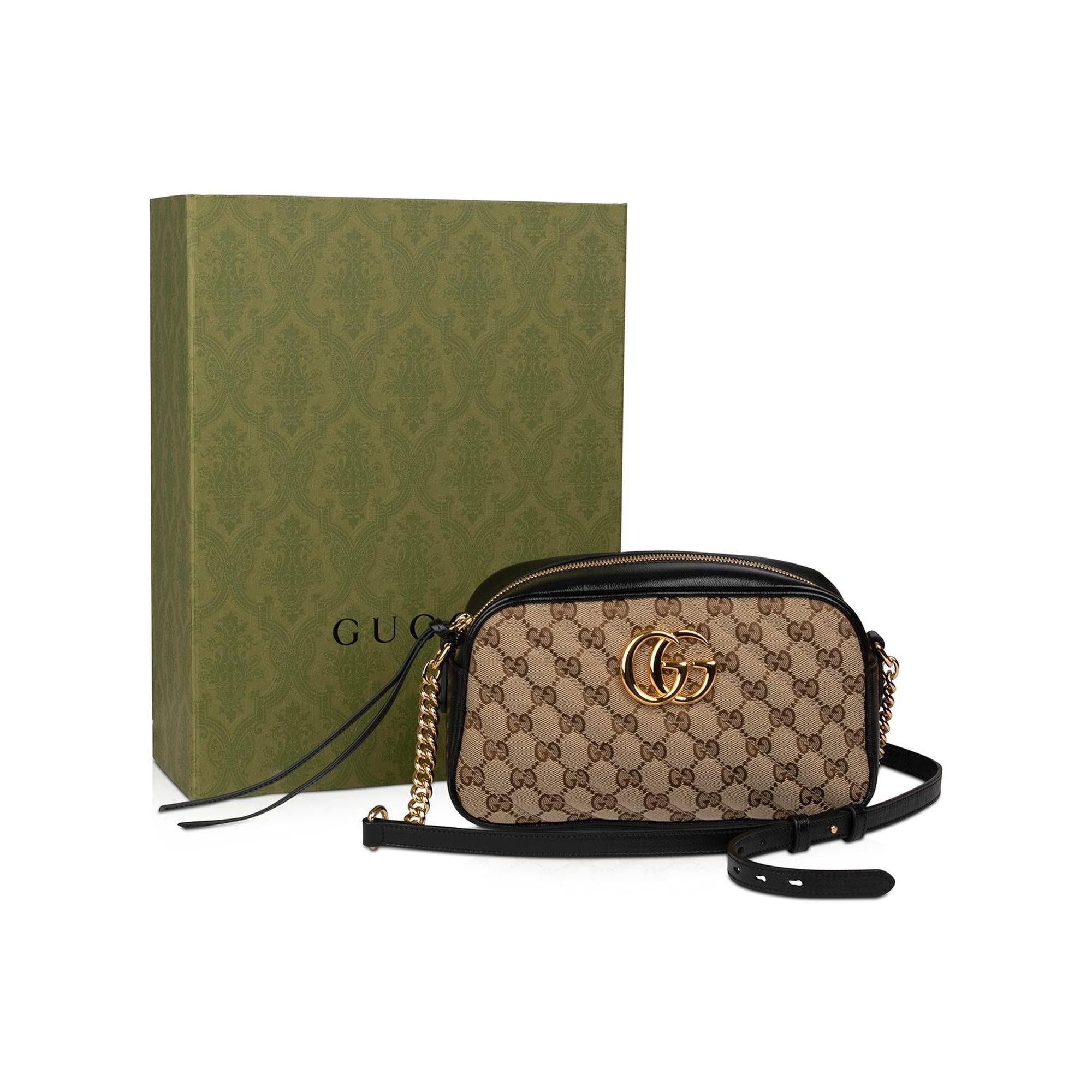 Gucci GG Canvas Marmont Small Shoulder Bag w/ Box