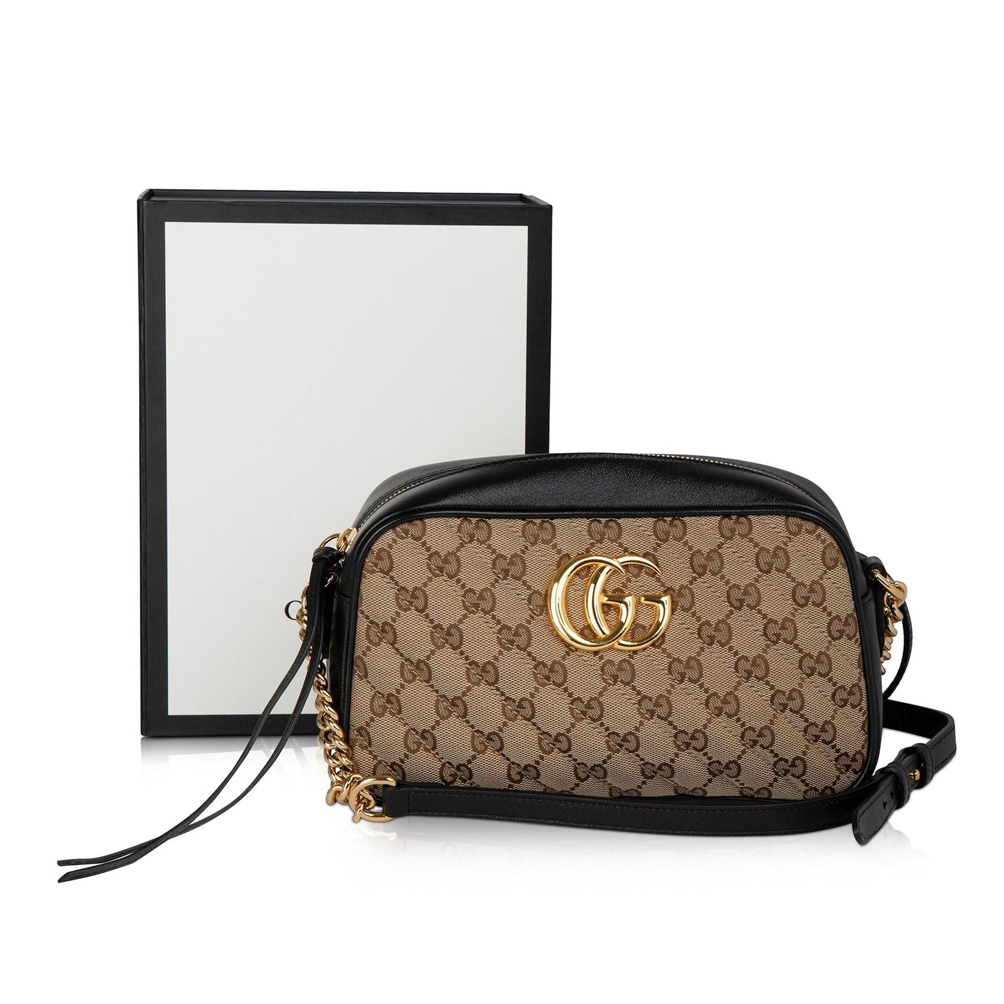 Gucci GG Canvas Marmont Small Shoulder Bag w/ Box